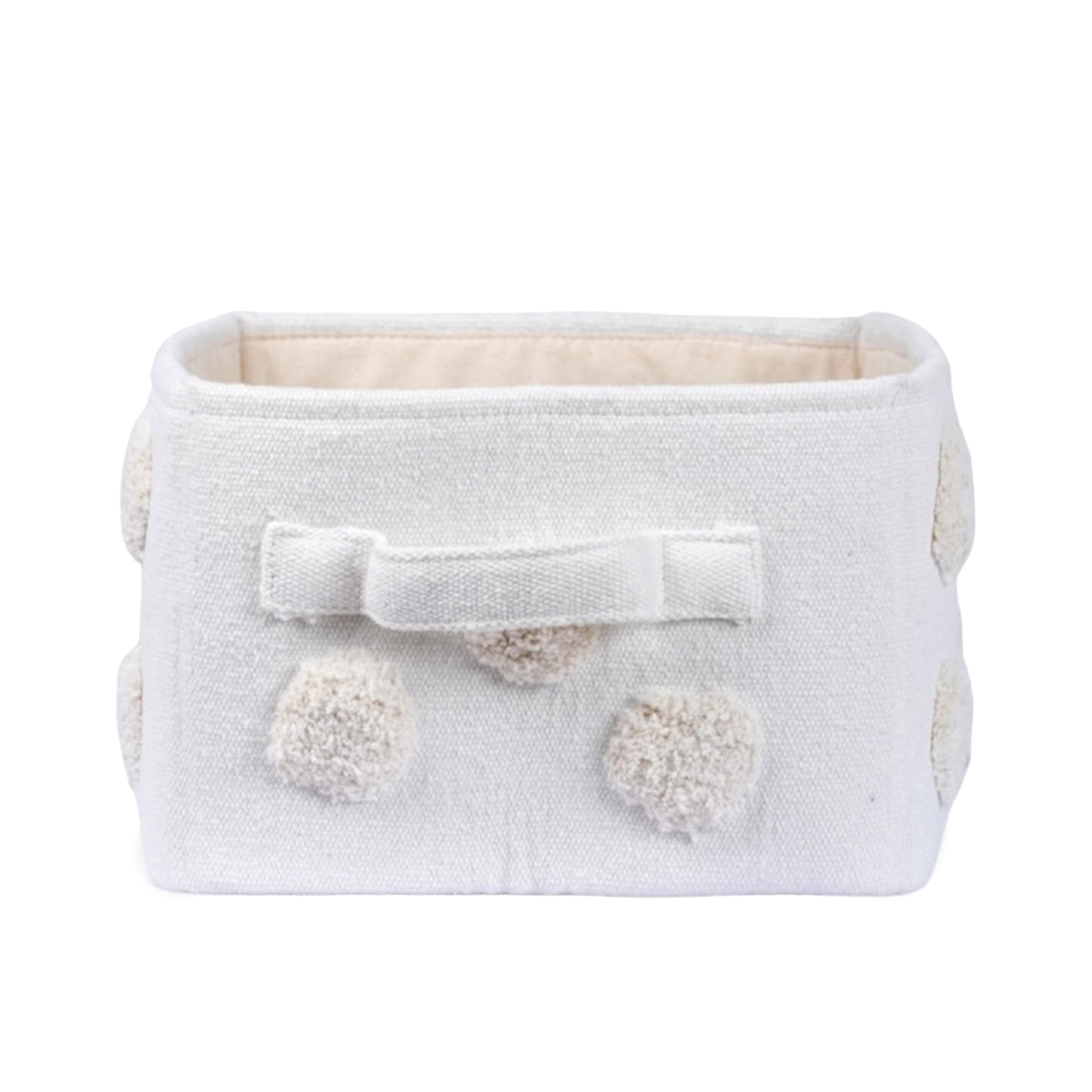 PomPom Small Rectangular Toy Storage Basket