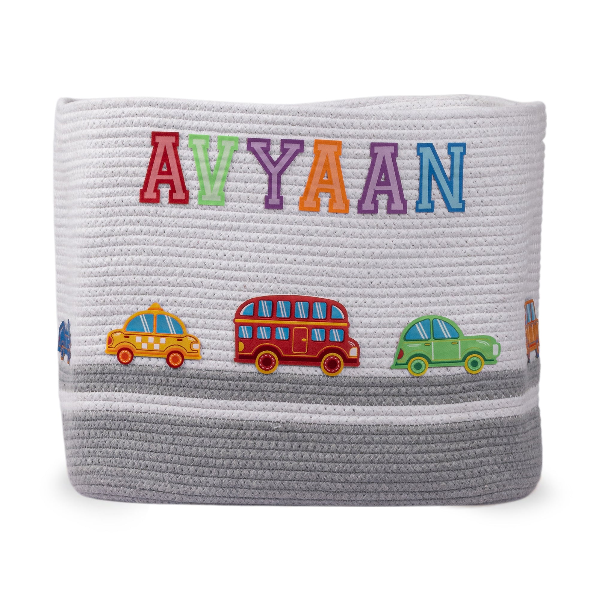 Cotton Rope Transport Trail Rectangular Toy Storage Basket