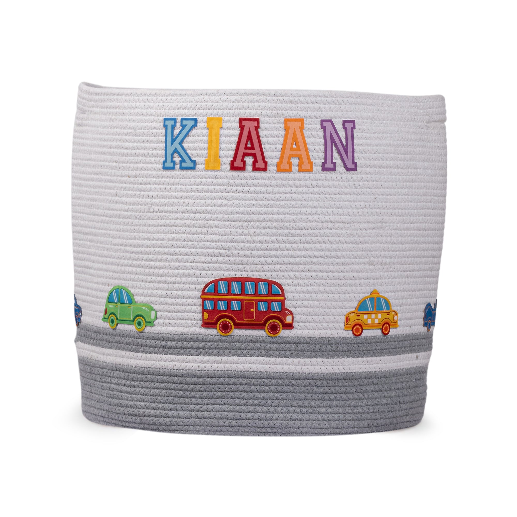 Cotton Rope Transport Trail Round Toy Storage Basket