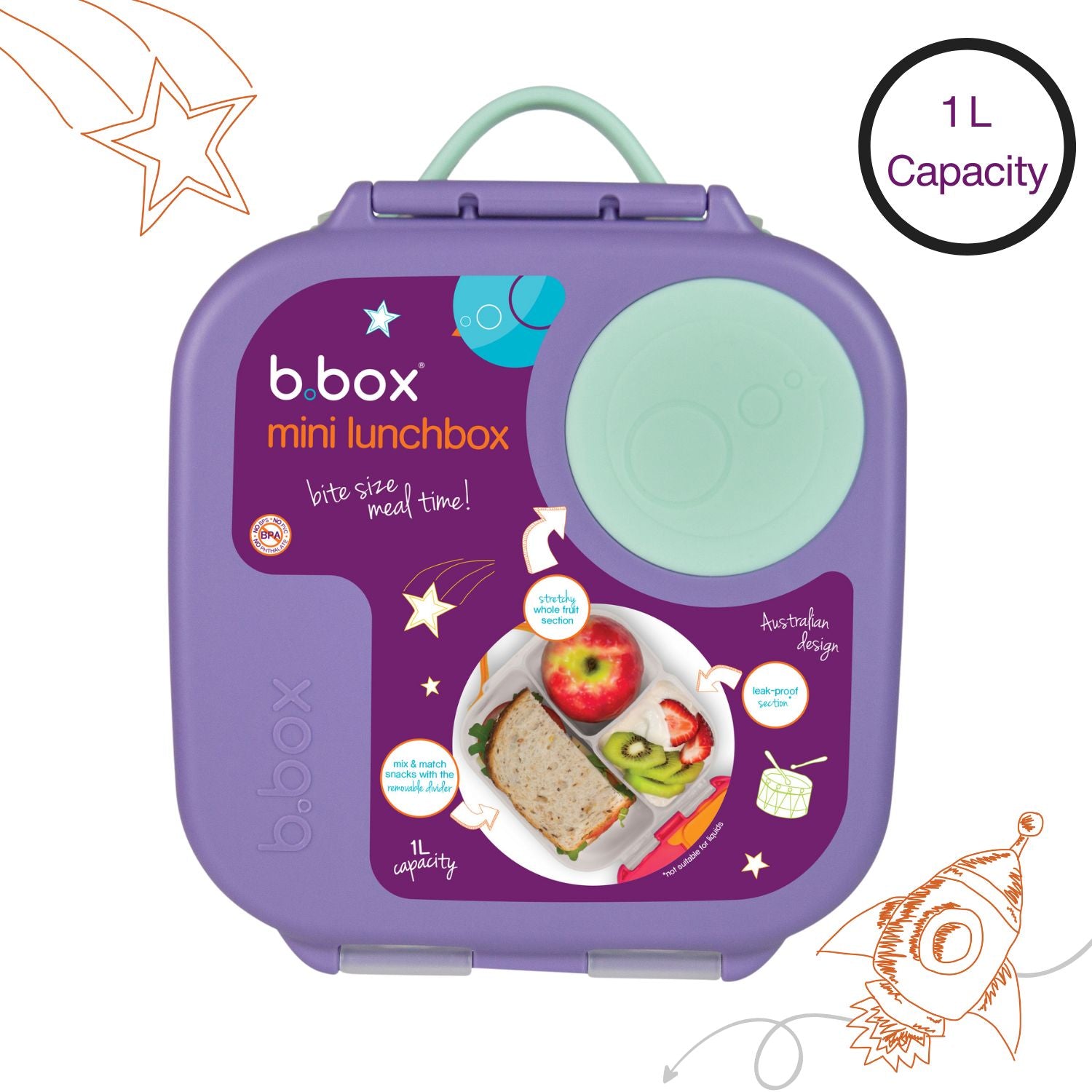 b.box Mini Lunchbox Lilac Pop Purple