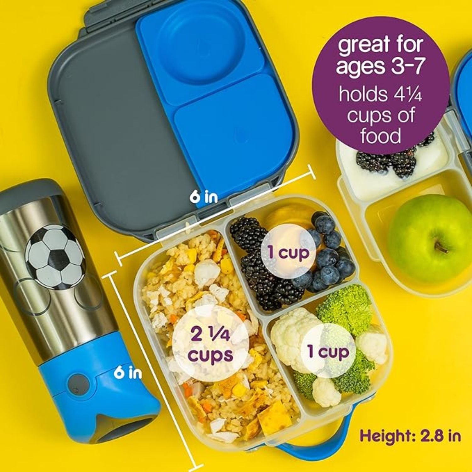 b.box Mini Lunchbox Lilac Pop Purple