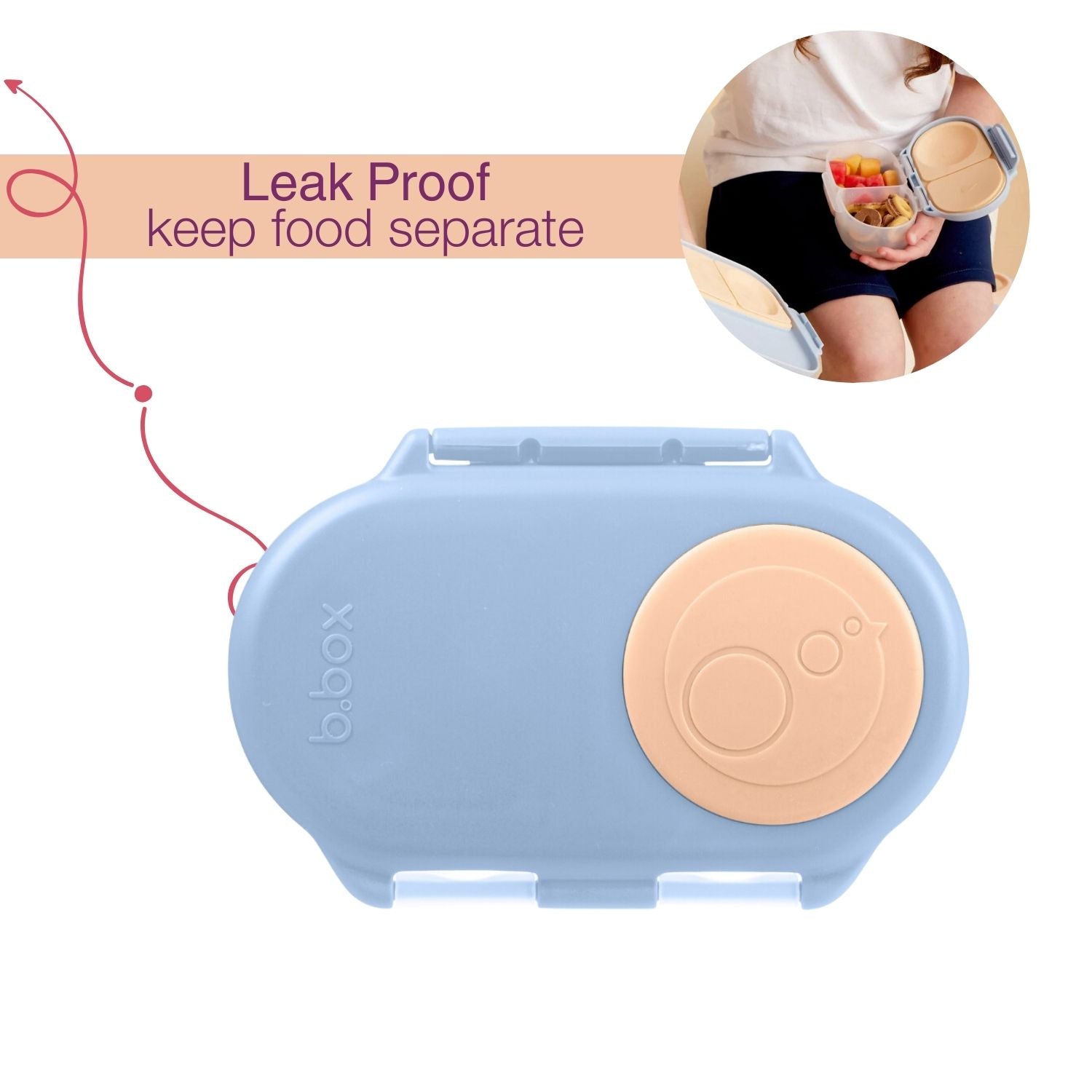 b.box Snack Box Feeling Peachy Light Blue