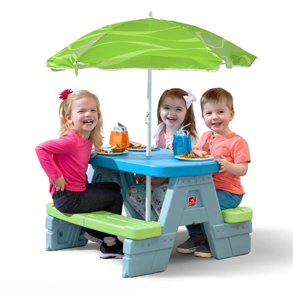 Sun & Shade Picnic Table W/ Umbrella