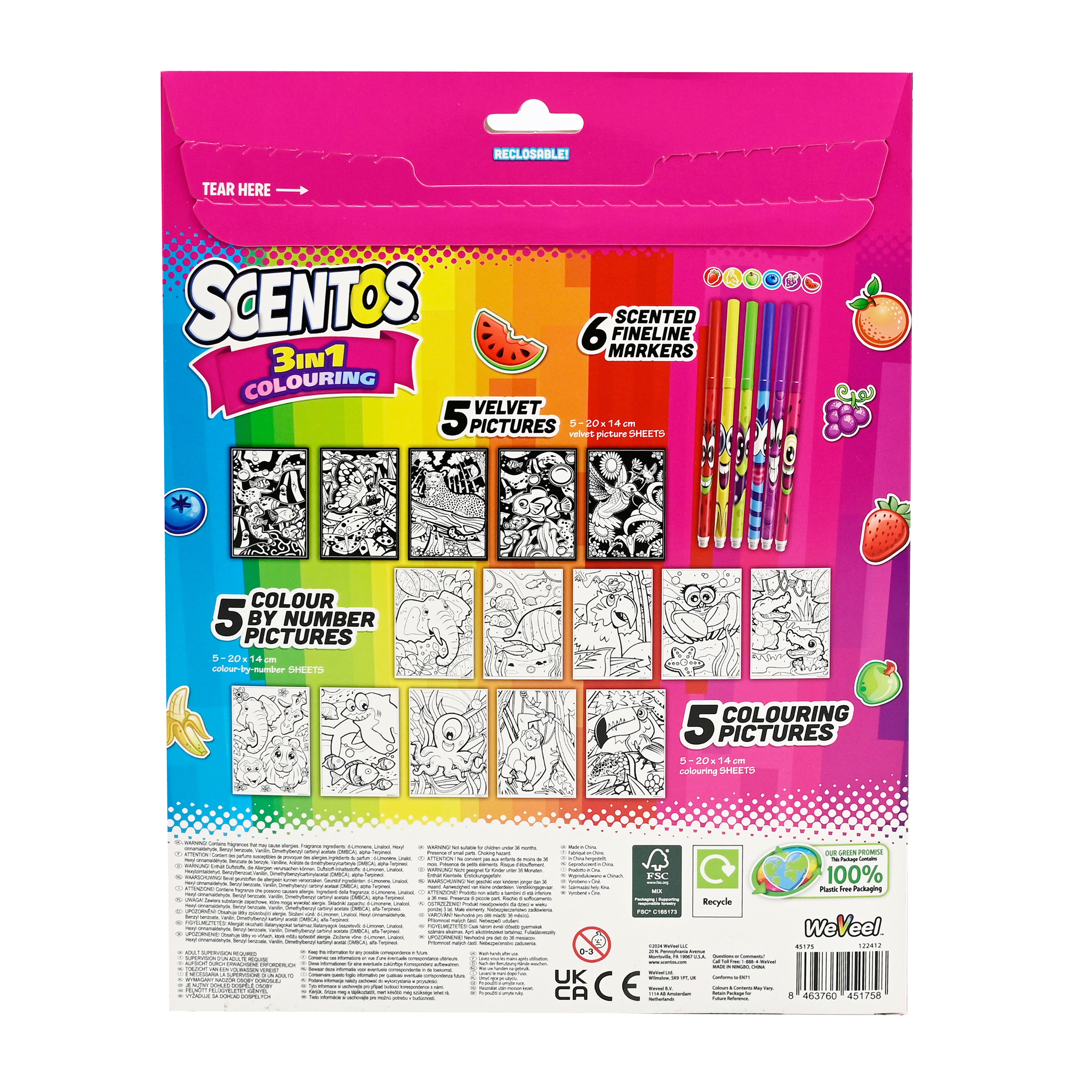Scentos On The Go 3 In 1 Colouring