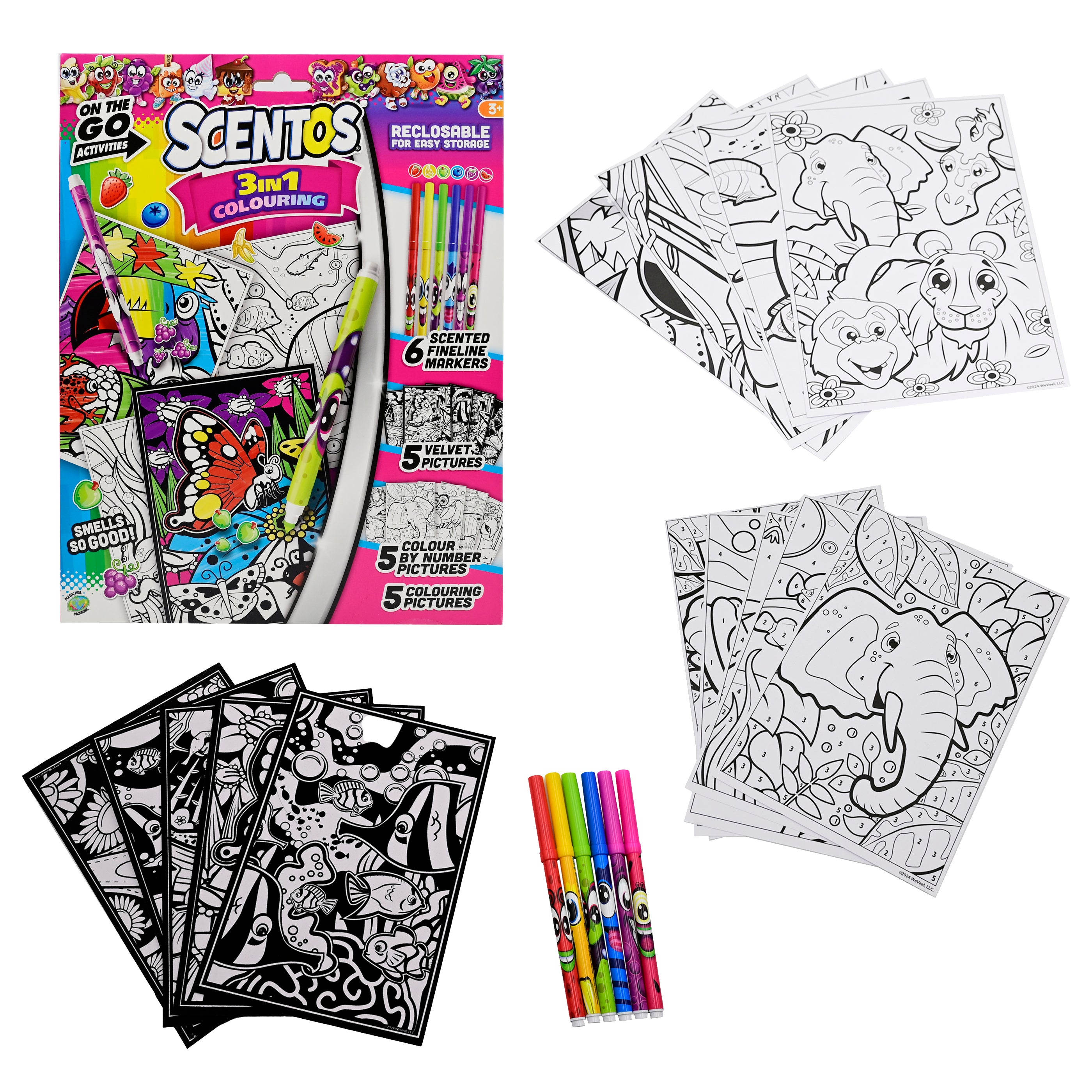 Scentos On The Go 3 In 1 Colouring