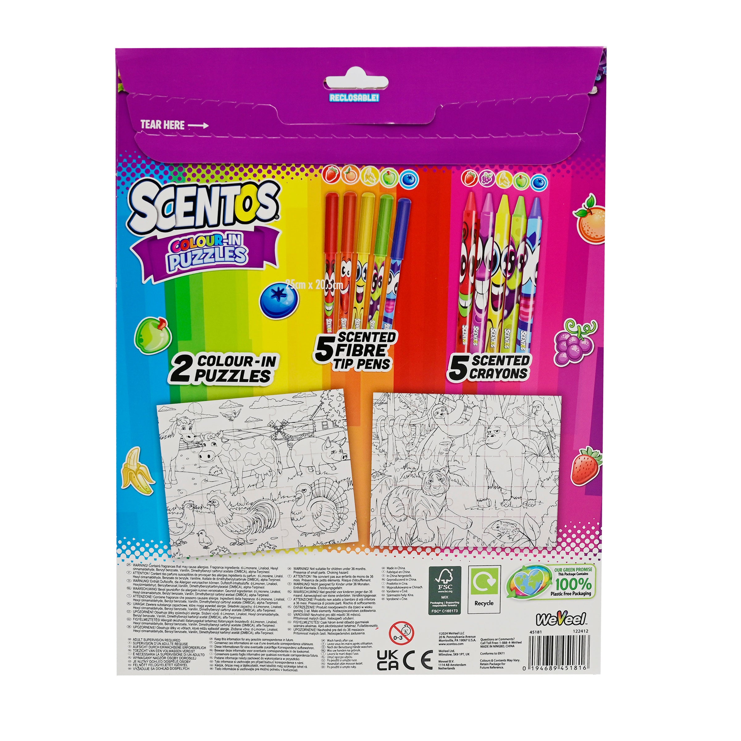 Scentos On The Go Colour In Puzzles