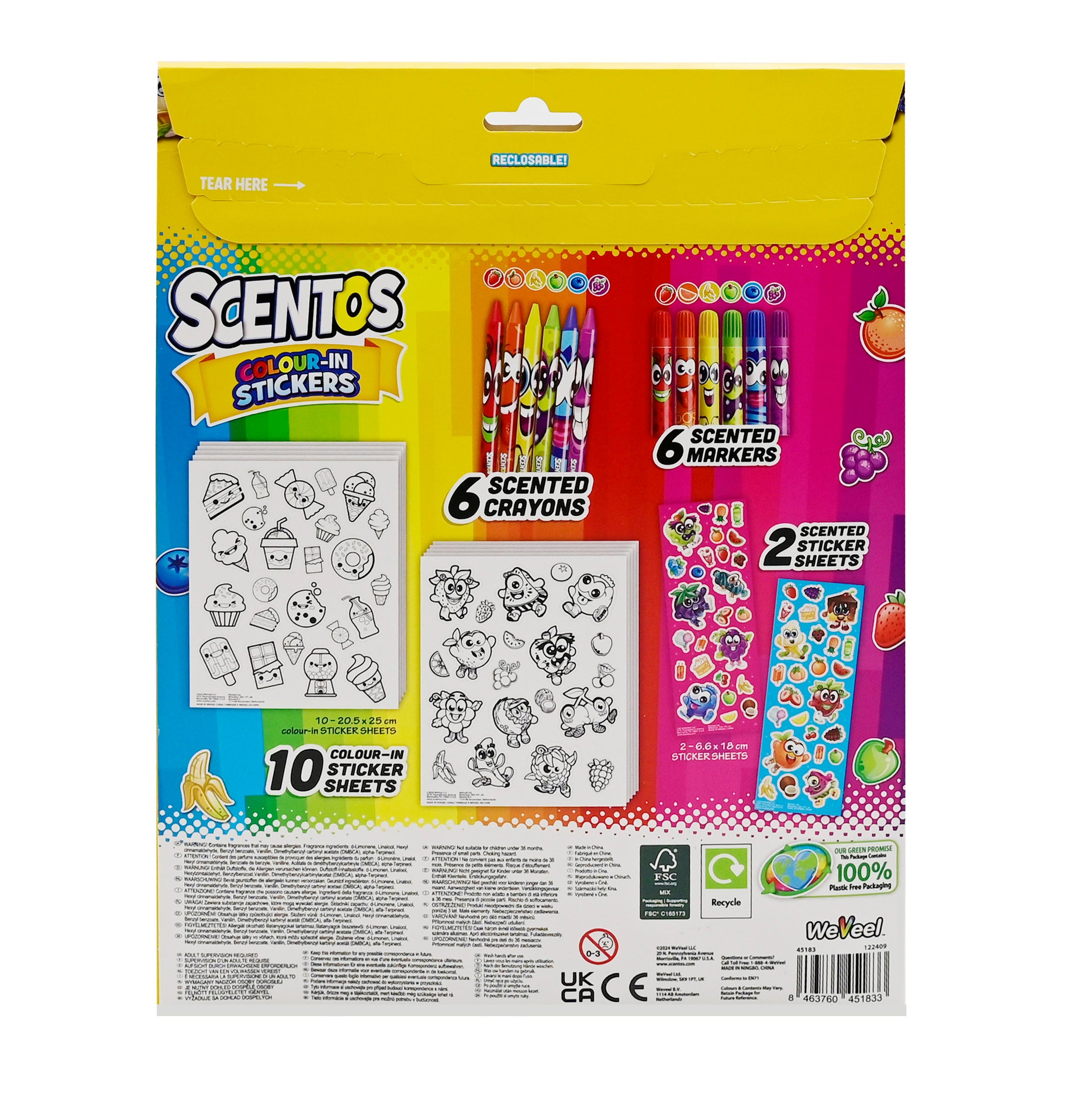Scentos On The Go  Colour In Stickers