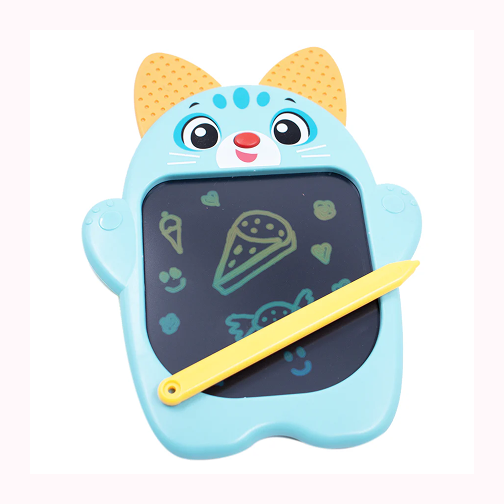 Scoo-Wee Cat Shaped Multi-Color Screen Doodle Pad With One-Click Erase