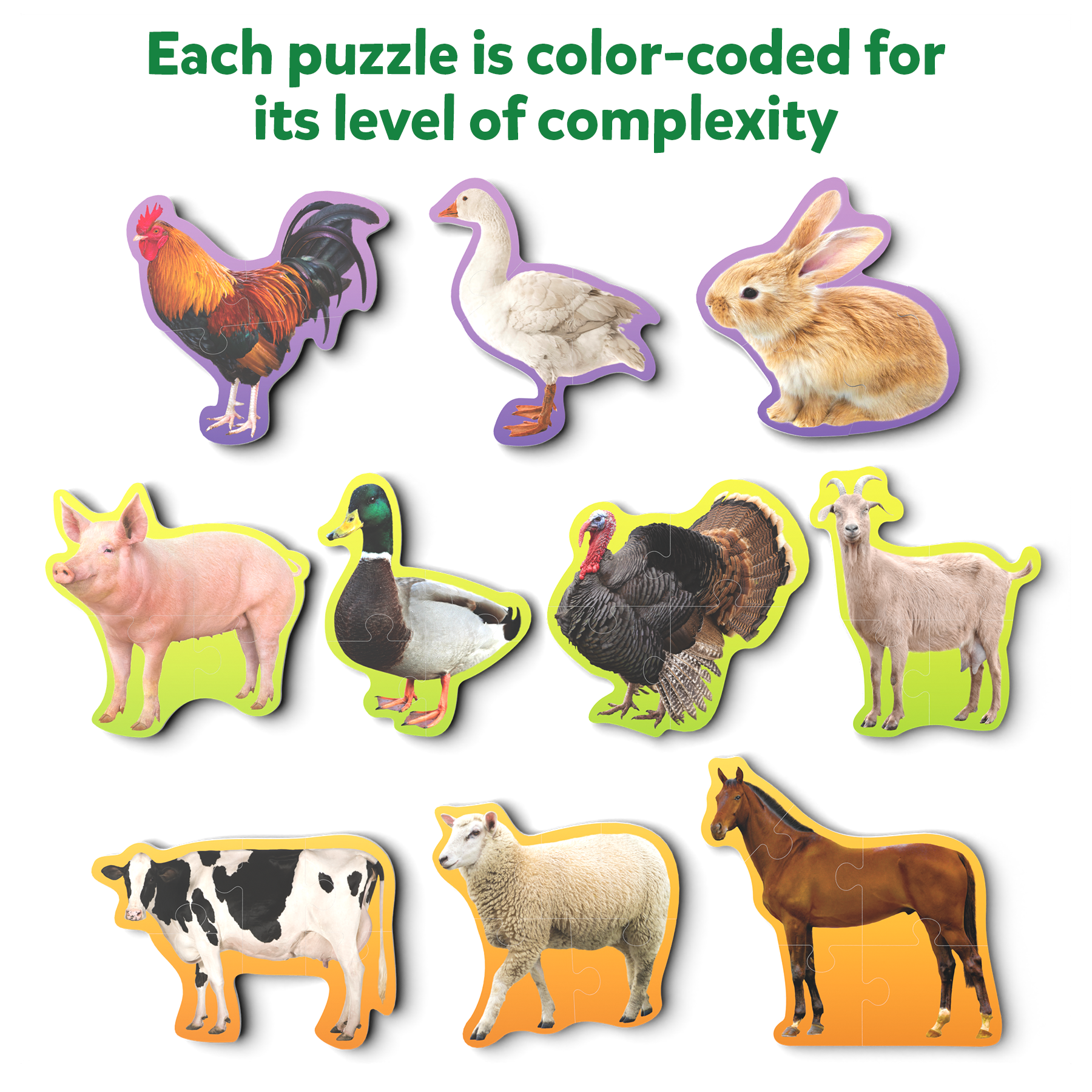 Skillmatics Step By Step Puzzle - 40 Piece Farm Animal Jigsaw Puzzle, Educational Toddler Toy, Stage-Based Learning, Gifts For Kids Ages 2 To 5
