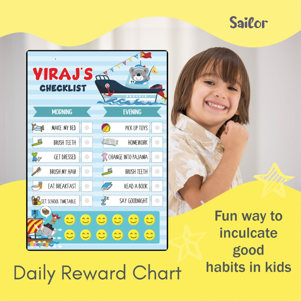 Daily Reward Chart Personalised – Sailor