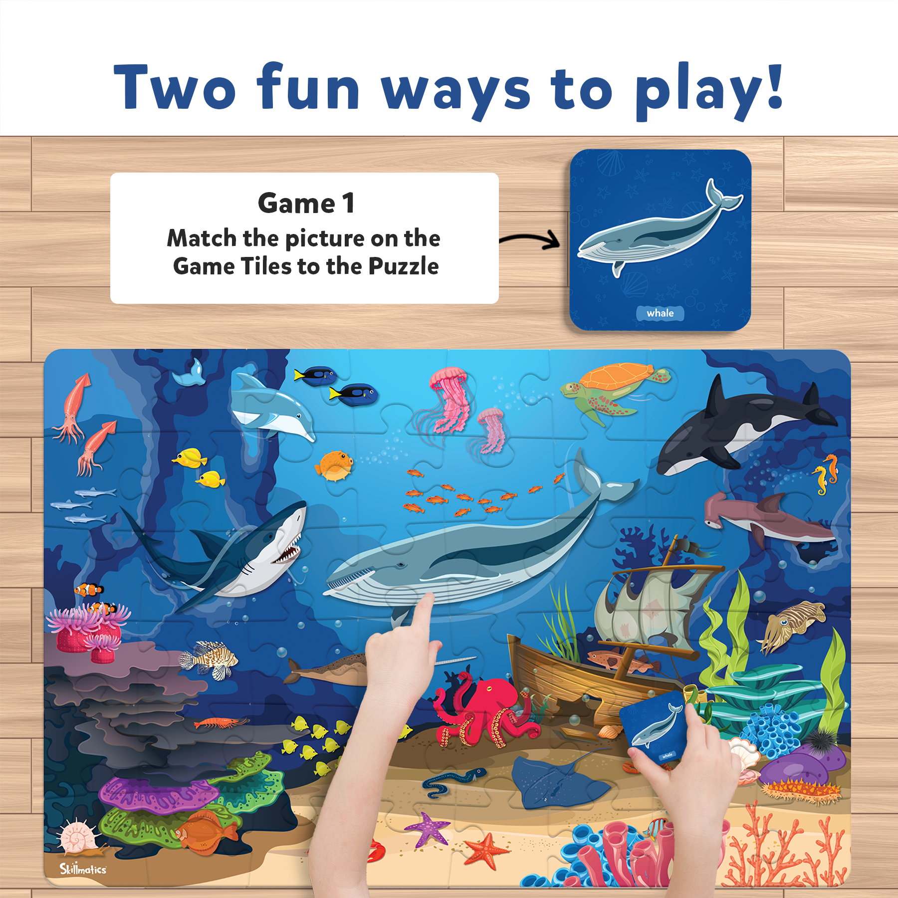 Piece & Play - Underwater Animals | Fun & Educational 48 Piece Jigsaw Puzzle