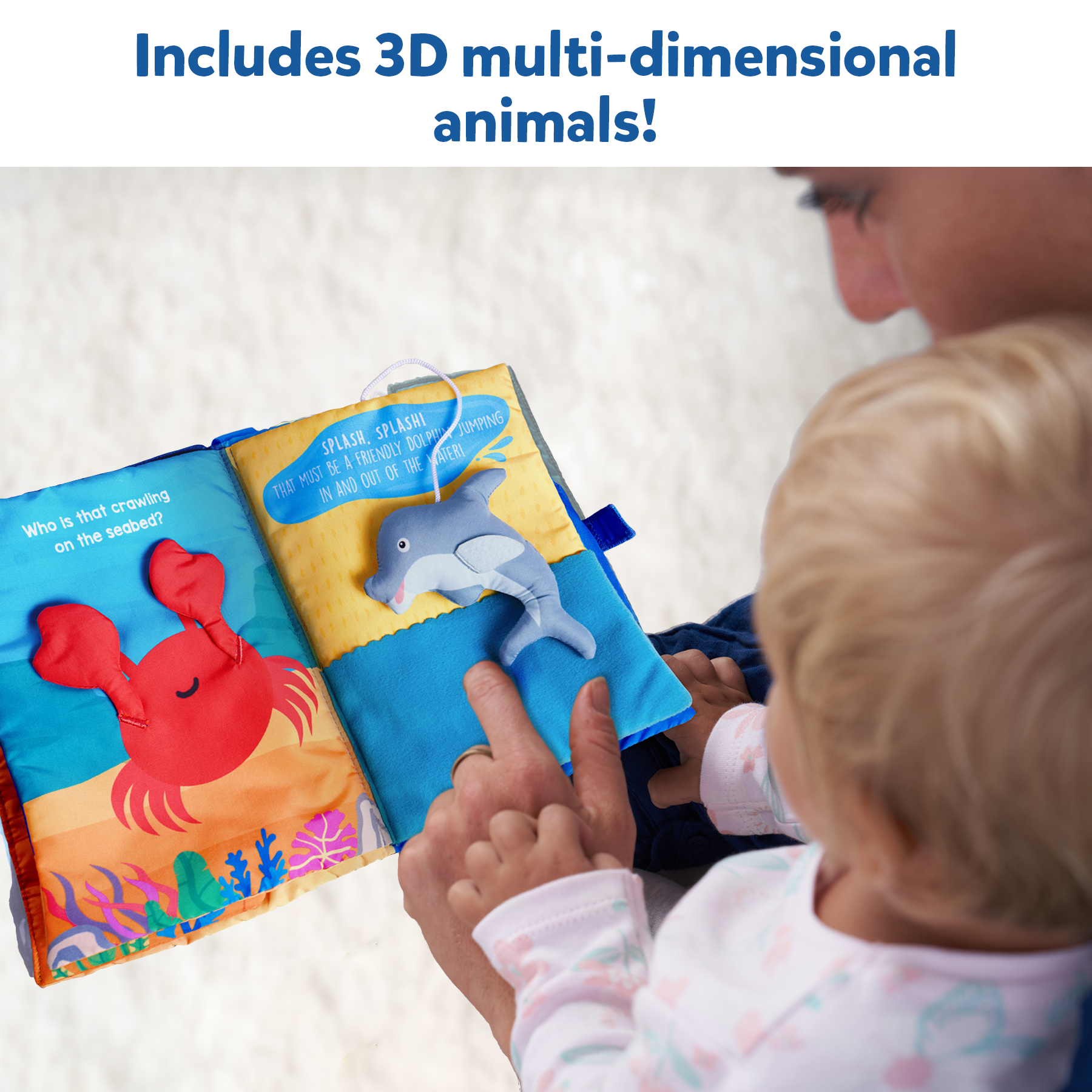 Skillmatics Baby Book - Peek-A-Boo I See You Underwater Animal Theme, Interactive Soft Cloth Book With Crinkle Pages, Ages 6 Months And Up