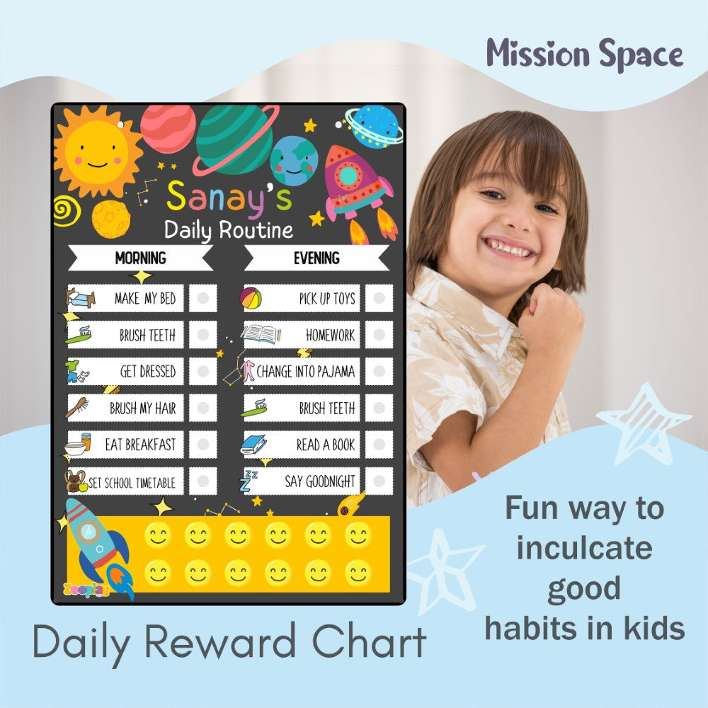 Daily Reward Chart Personalised – Mission Space