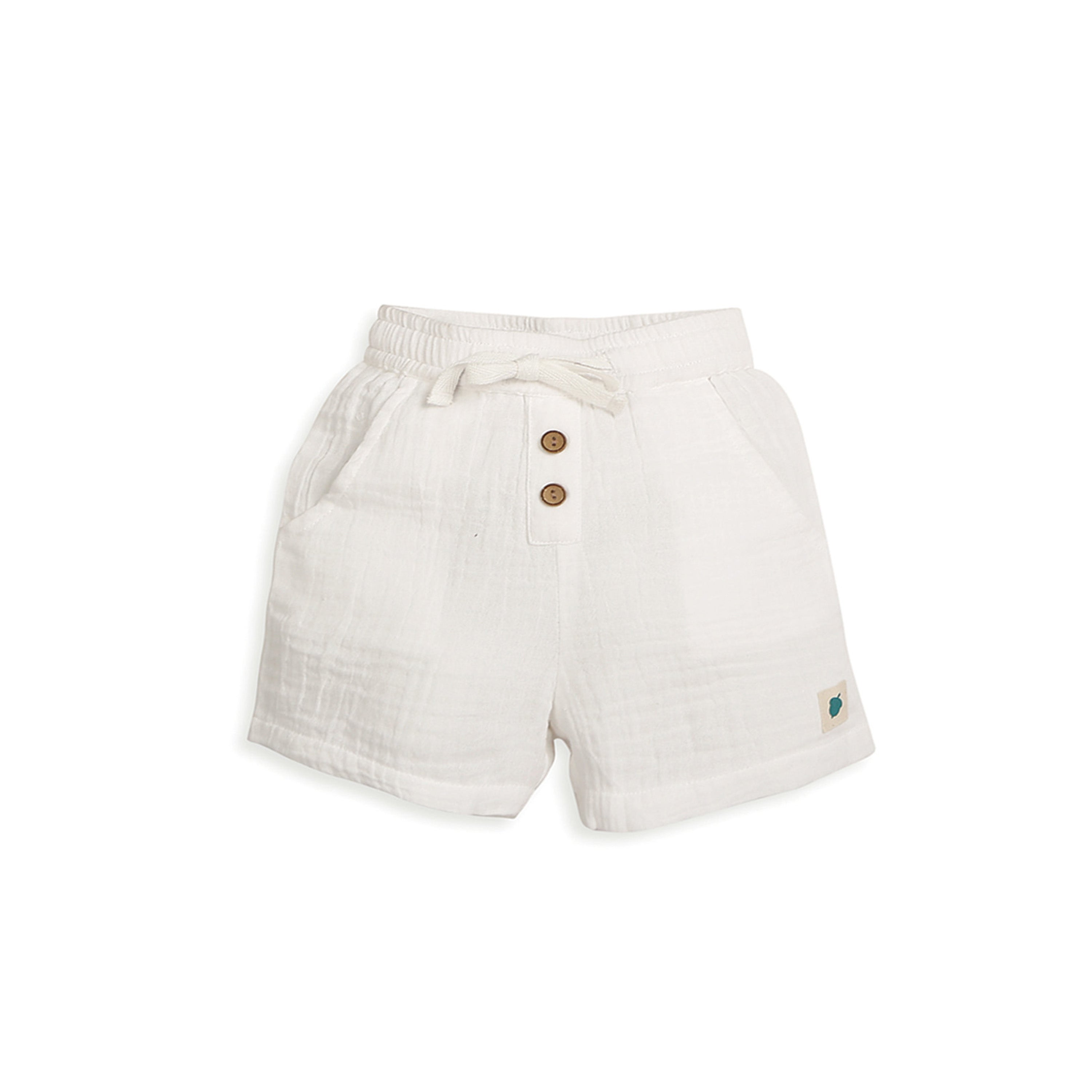My Milestones 100% Cotton Mason Drop Shoulder Shirt with Double Cloth Shorts - Blue & White