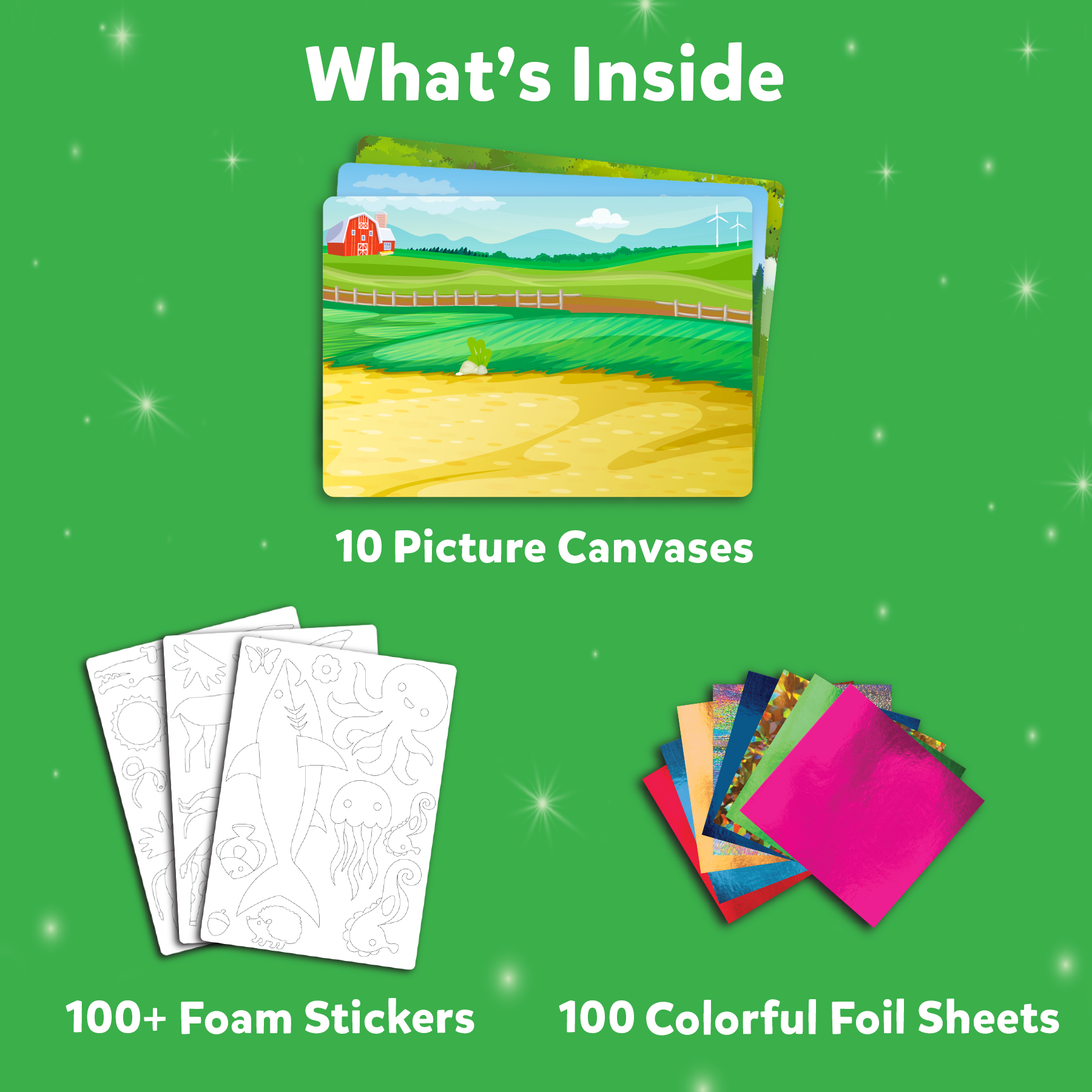 Skillmatics Art & Craft Activity - Foil Fun, No Mess Art, 10 Unique & Sparkly Animal Themed Pictures, Ages 4 to 9