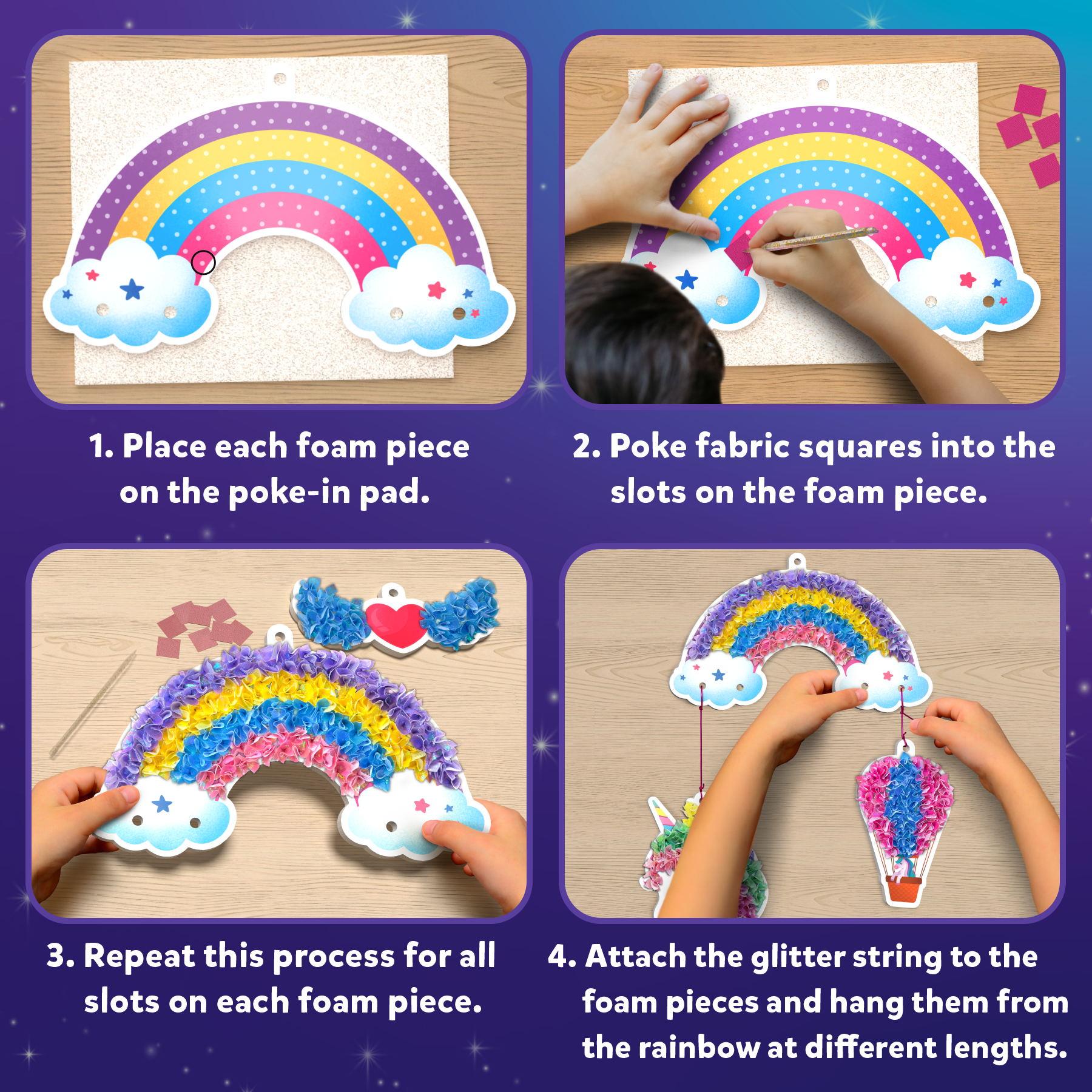 Skillmatics Art & Craft Activity - Poke-in Art Magical Unicorn Dream Decor, Mess-free Art for Kids, DIY Craft Kits, Creative Activity, Fine Motor Skills, Gifts for Ages 4, 5, 6, 7, 8, 9