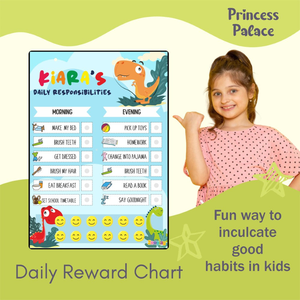 Daily Reward Chart Personalised – Roar and explore