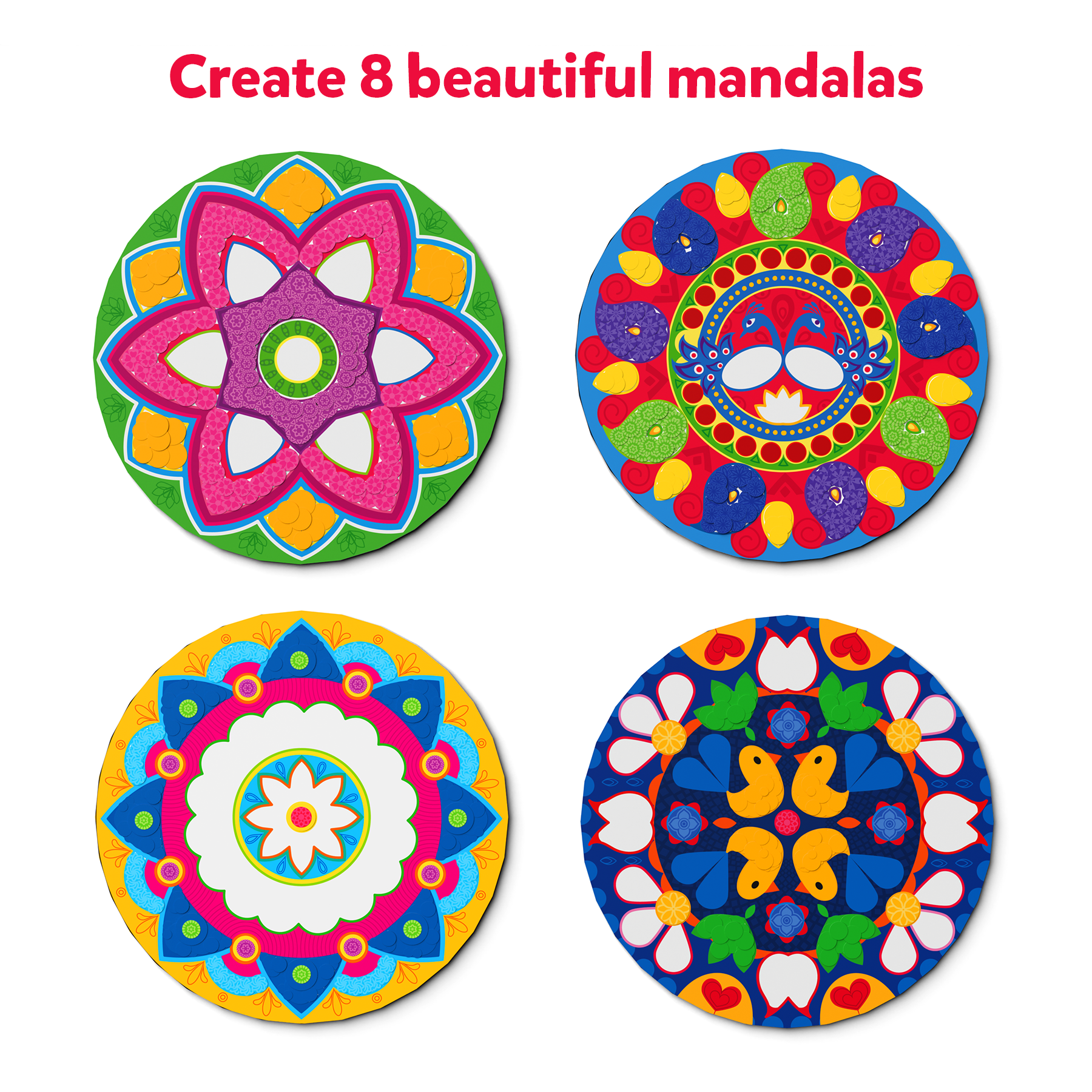 Skillmatics Art Activity - Dot It Mandala Art, No Mess Sticker Art for Kids, Craft Kits, DIY Activity, Gifts for Girls & Boys Ages 3, 4, 5, 6, 7, Travel Toys for Toddlers