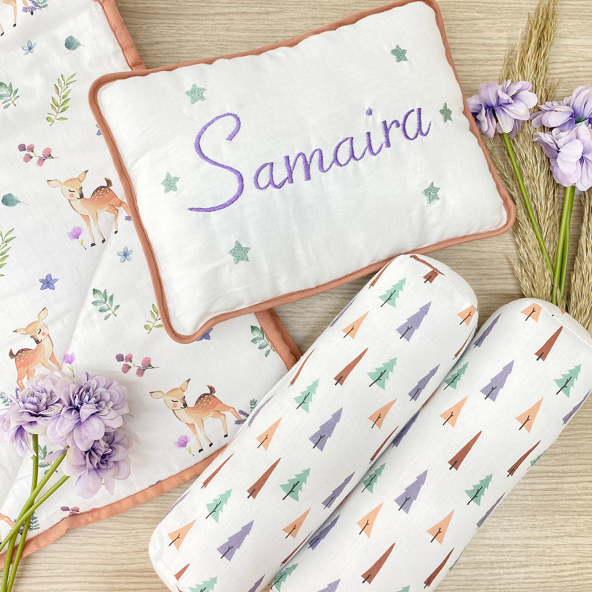 Tiny Snooze Mini Cot Bedding Set – Enchanted Forest