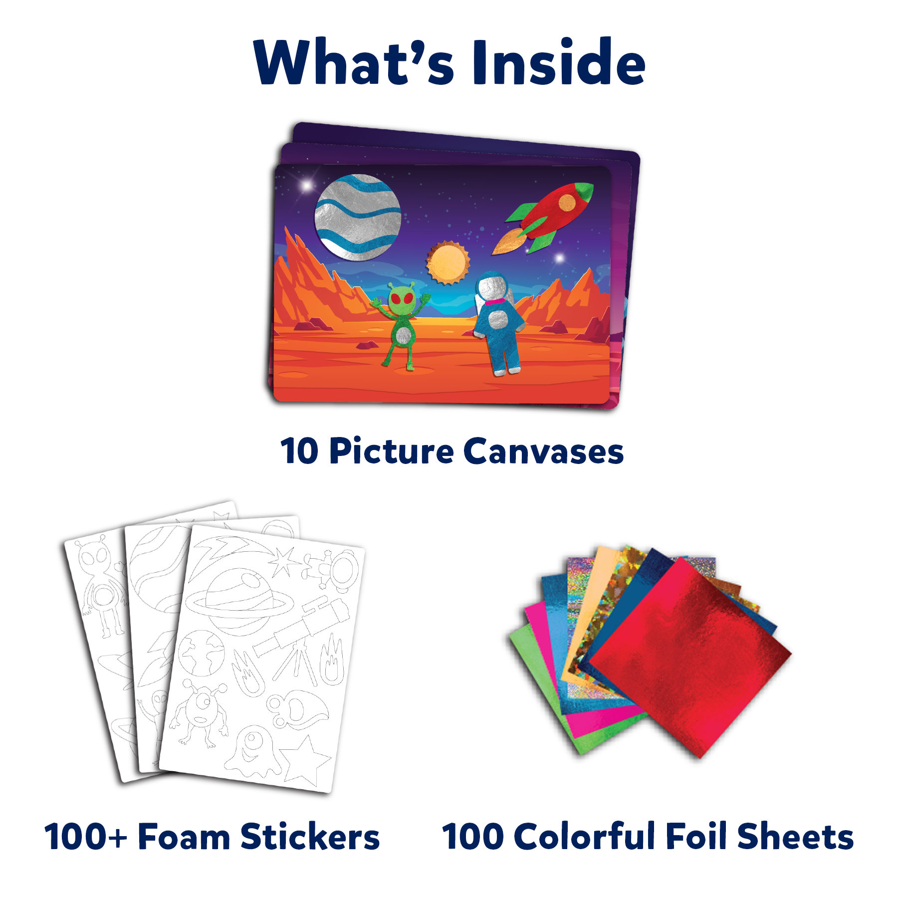 Skillmatics Art & Craft Activity - Foil Fun, No Mess Art, 10 Unique & Sparkly Space Themed Pictures, Ages 4 to 9