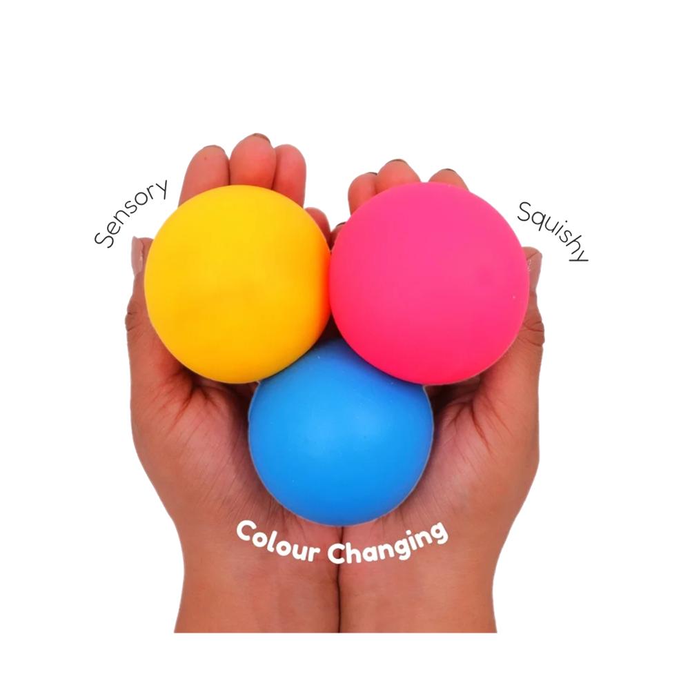 Scoobies Tint Twirlers – 3 Pieces | Color-Changing Squishy Balls | Sensory Stress Relief Toy | Soft, Durable & Portable