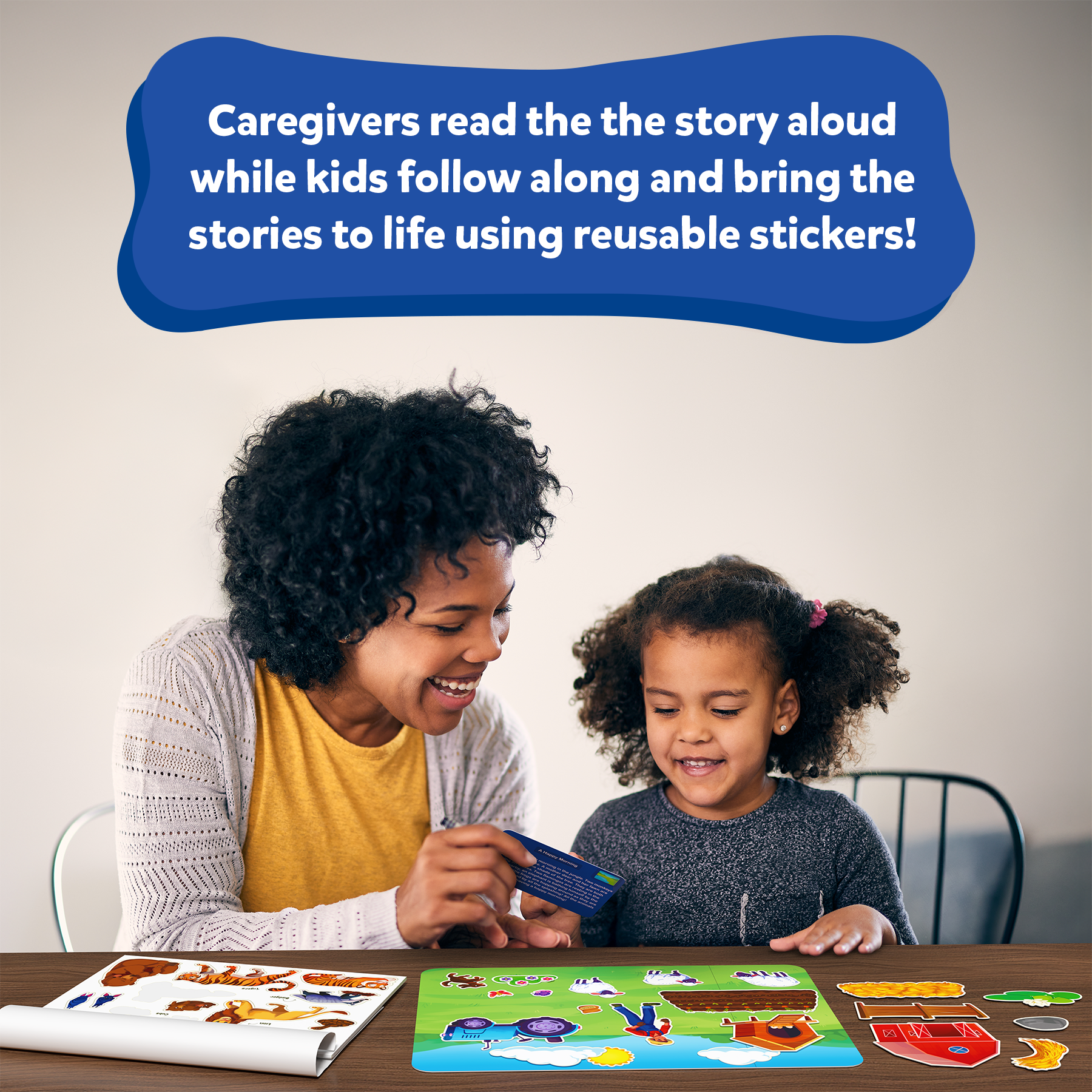 Skillmatics Art & Craft Activity - Sticker Stories Animal Adventures, Reusable Sticker Art, DIY Craft Kits, Creative Storytelling Kit, Educational Toy, Gifts for Ages 3, 4, 5, 6, 7