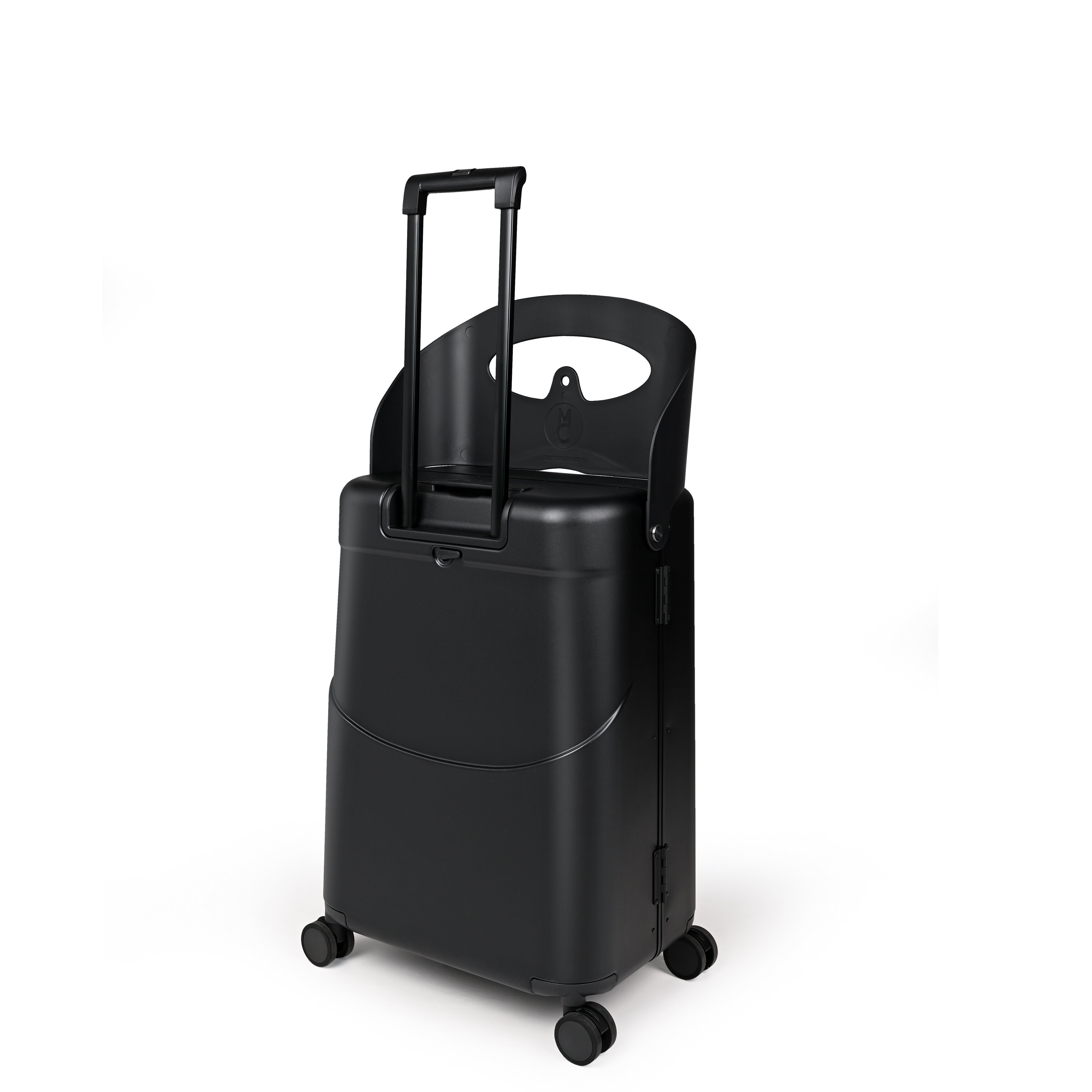 Miamily Midnight Black Ride On Trolley Check-In Luggage 24 inches