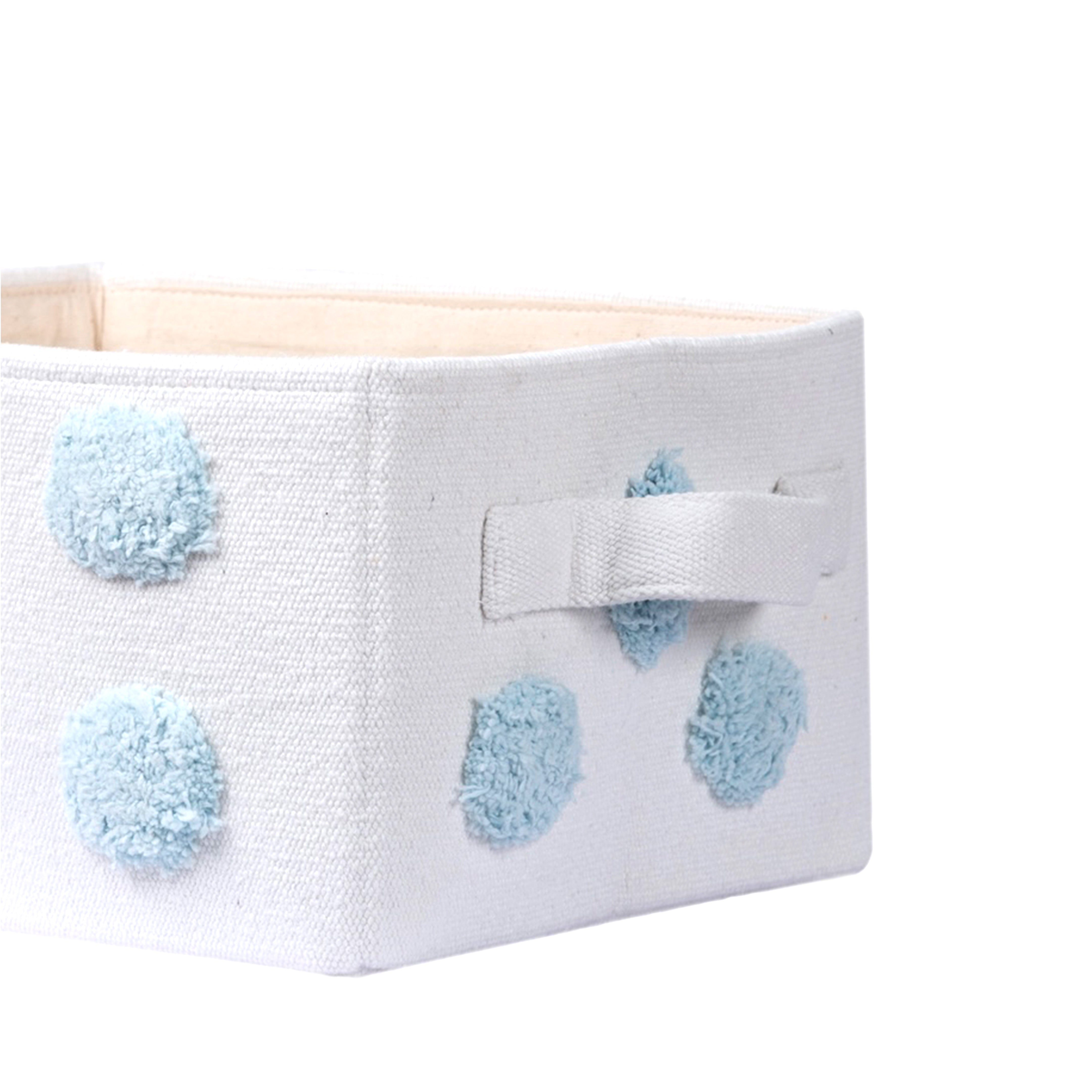PomPom Small Rectangular Toy Storage Basket