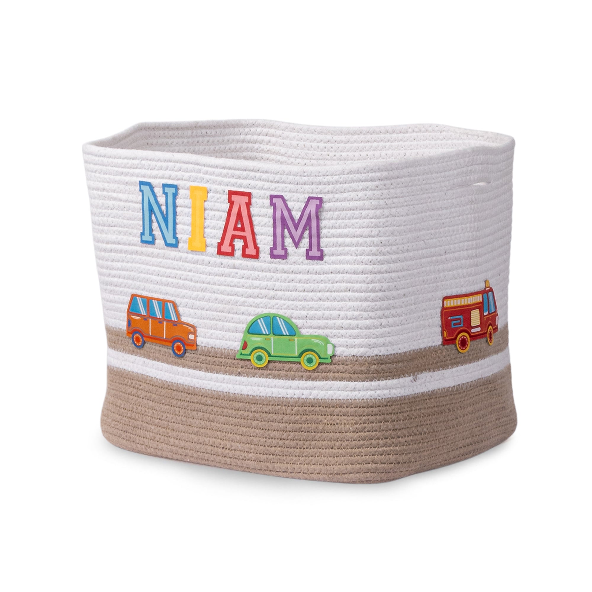 Cotton Rope Transport Trail Rectangular Toy Storage Basket