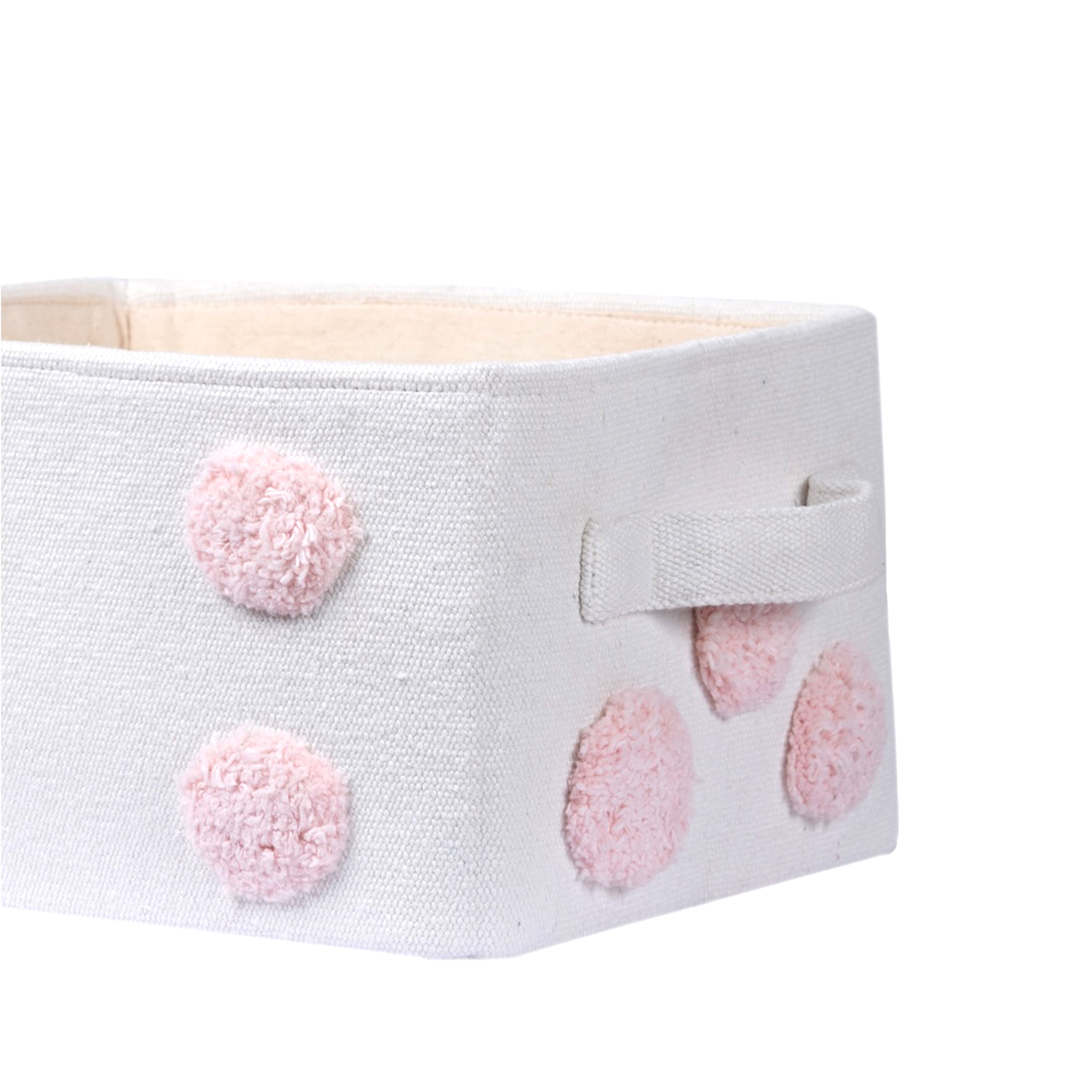PomPom Small Rectangular Toy Storage Basket