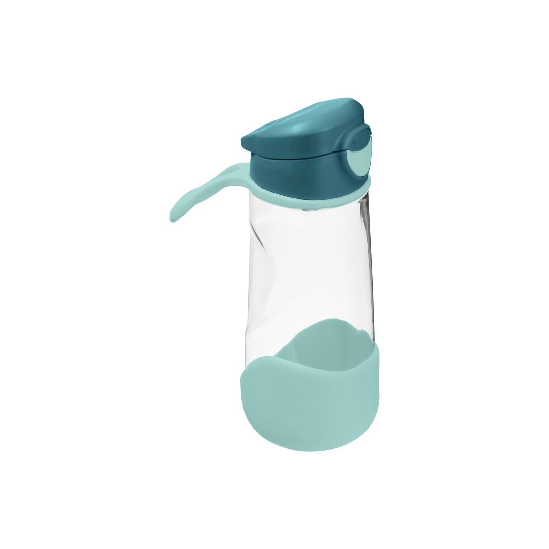 b.box Tritan Sport Spout Drink Bottle 450ml Emerald Forest Green