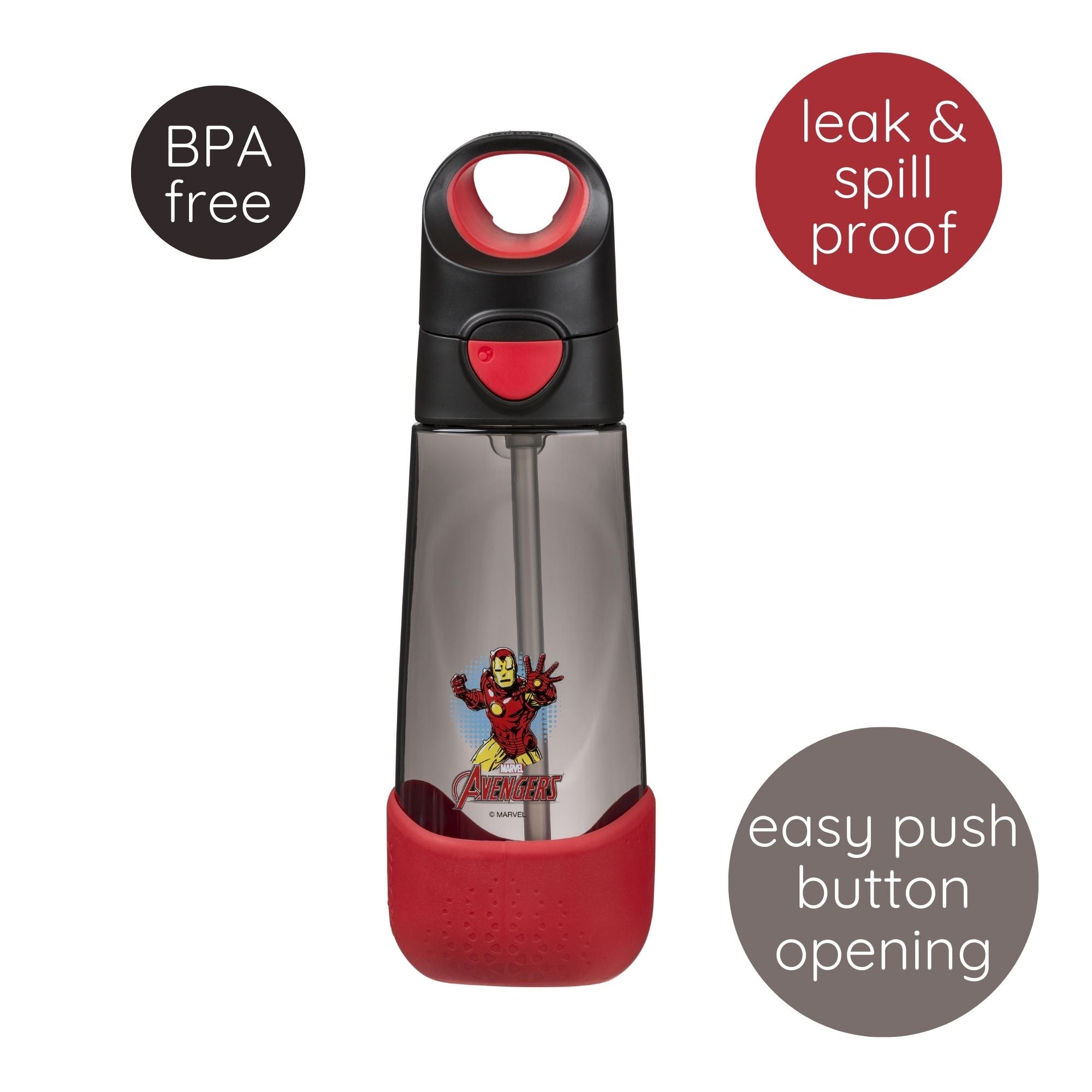 b.box Tritan straw Drink Bottle 600ml Marvel/Disney Theme