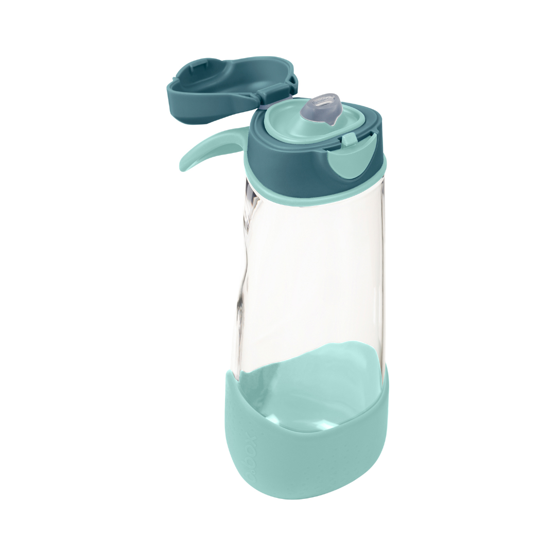 b.box Tritan Sport Spout Drink Bottle 600ml Emerald Forest Green