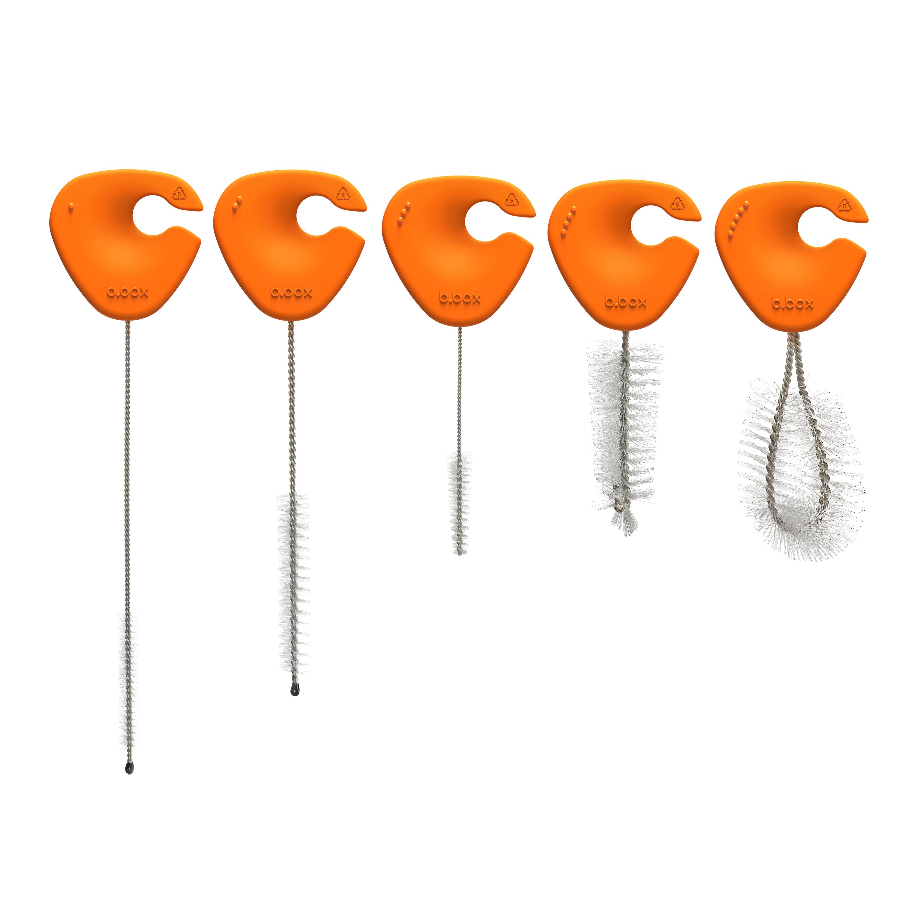 B.Box 5 in 1 Cleaning Brush Set - Orange