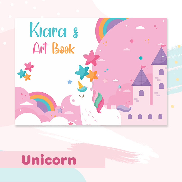 Unicorn Personalised Art Book