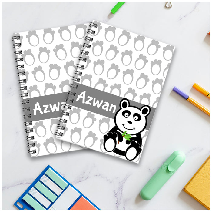 Personalised Notebook (A5 Size) - Panda