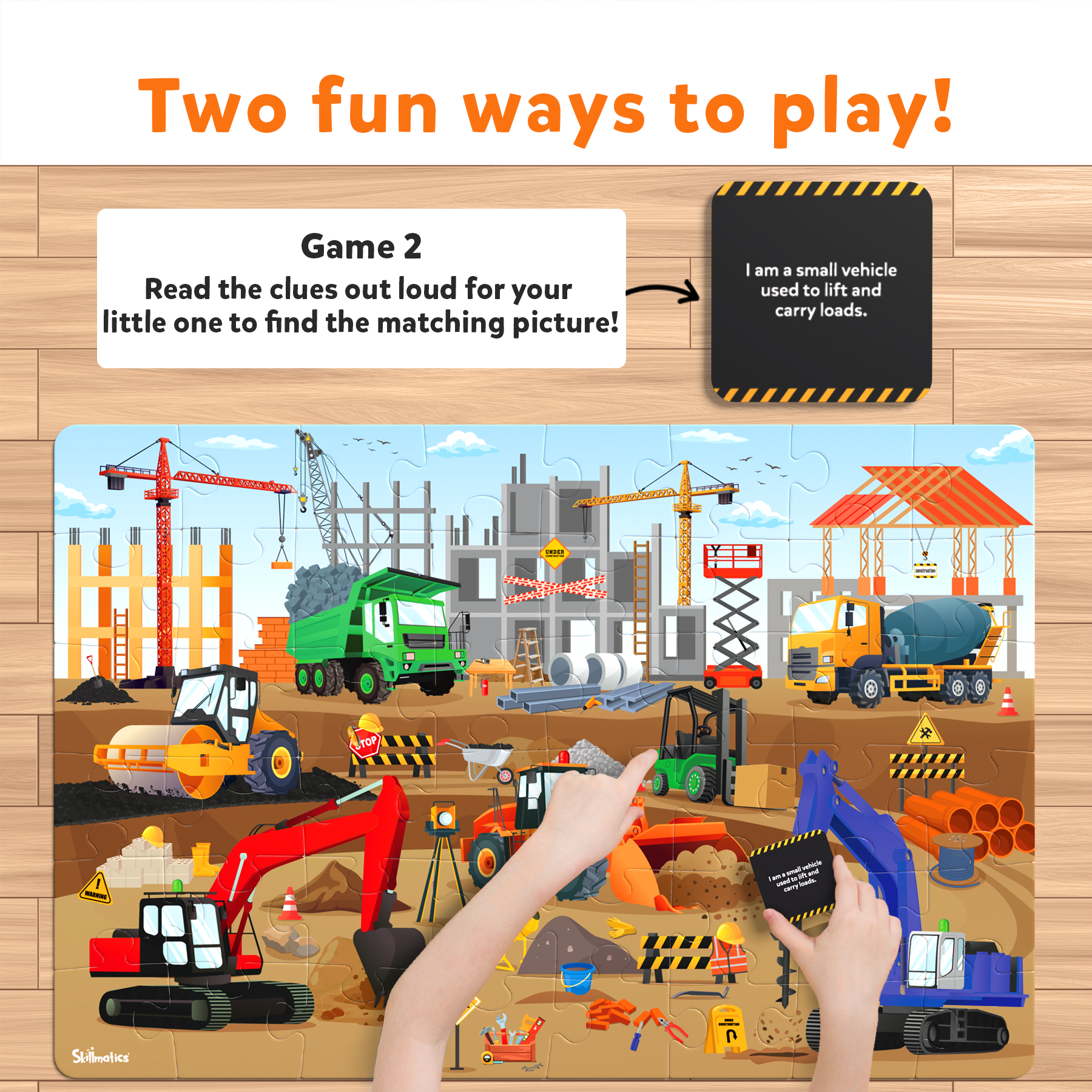 Piece & Play Construction Site | Fun & Educational 48 Piece Jigsaw Puzzle