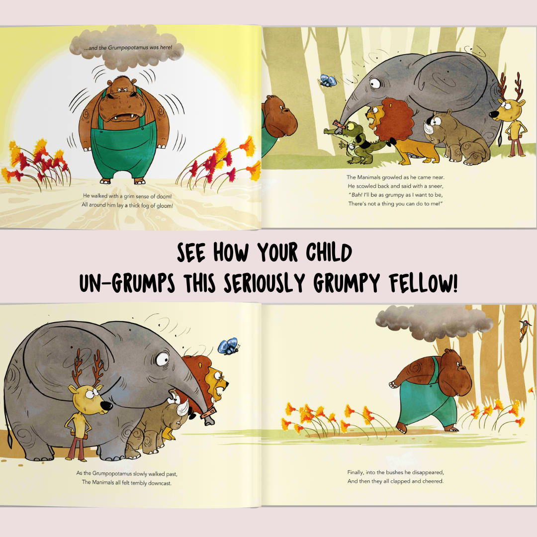 Personalised Book - The Grumpopotamus; All About Friendship & Bravery