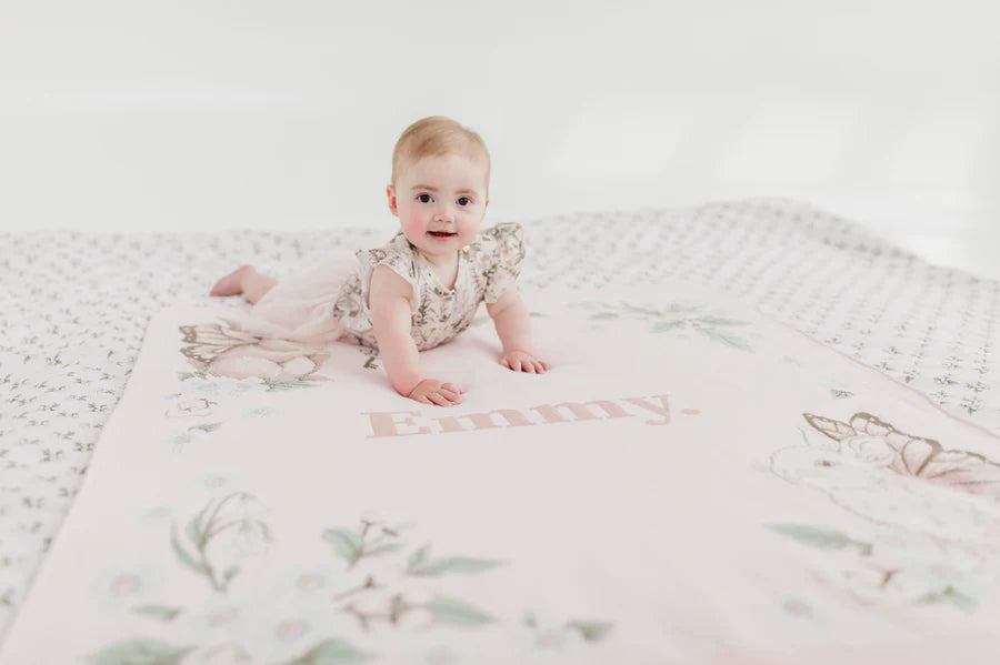 Fleur Harris Garden Party Jacquard Cot Blanket With Rib