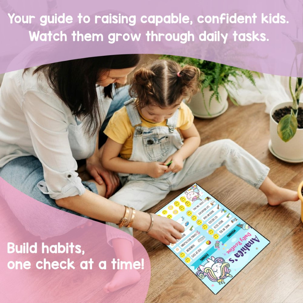 Daily Reward Chart Personalised – Unicorn Sparkle