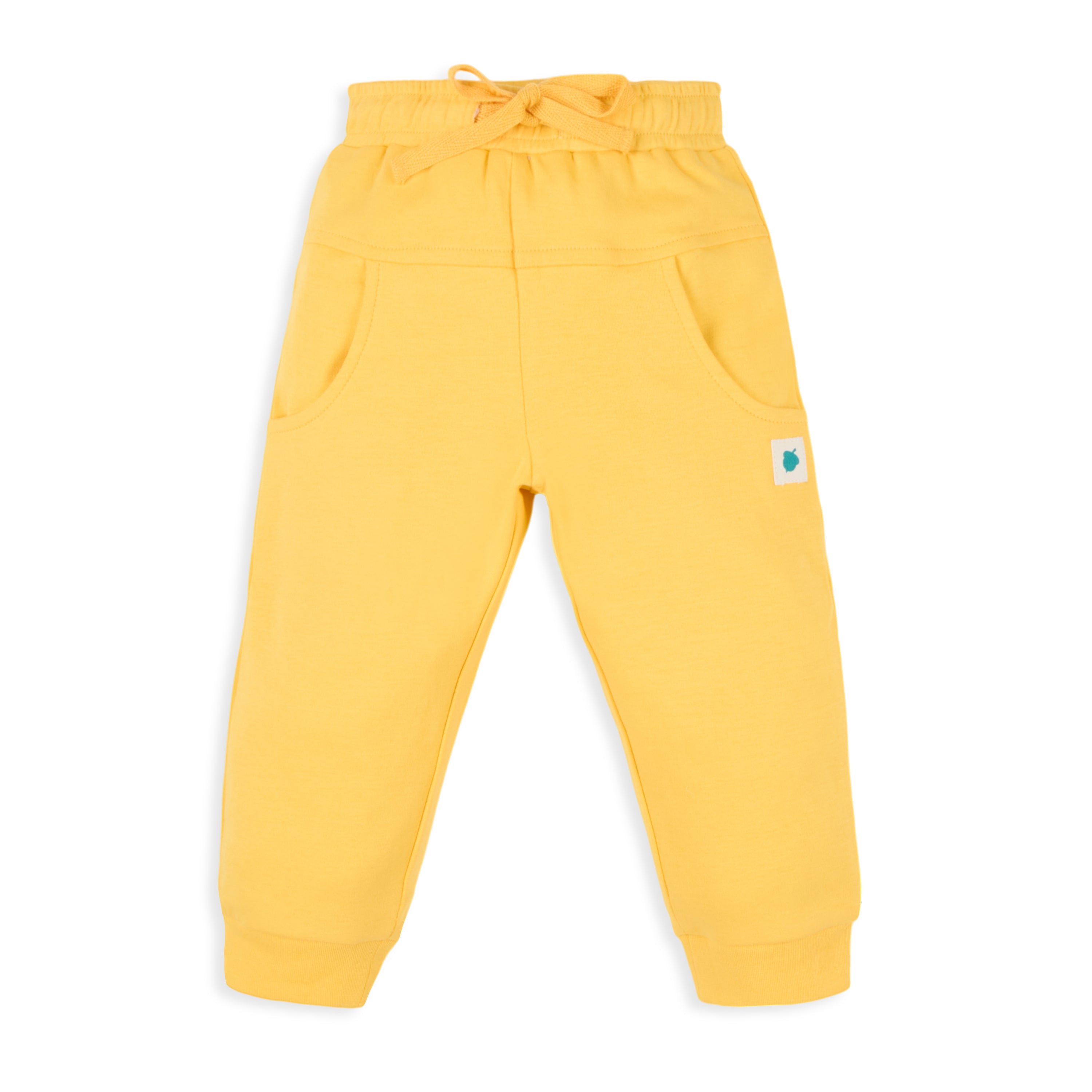Drop Shoulder Barnyard Print Tee With Relaxed Fit Joggers - White & Yellow