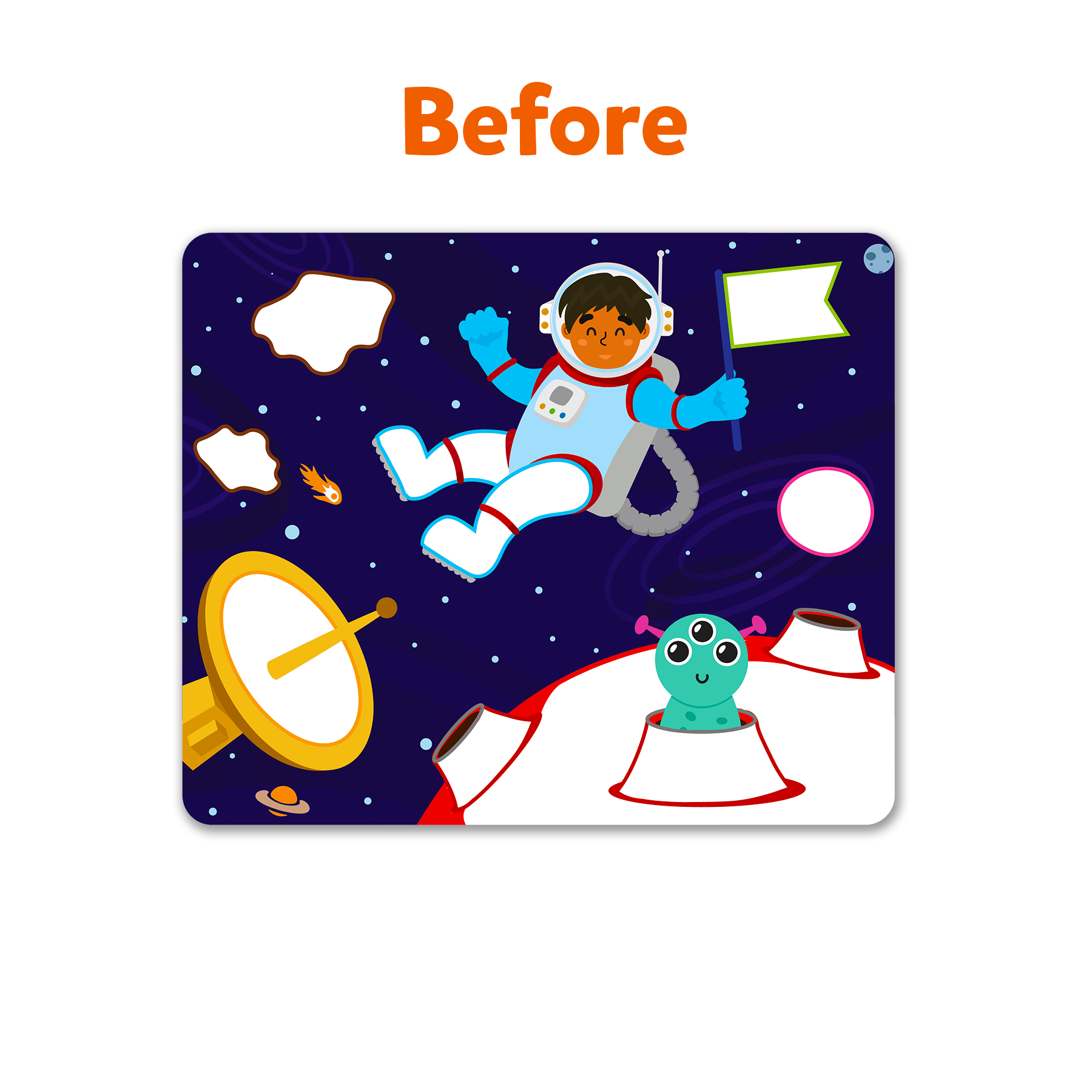 Skillmatics Art Activity Dot It - No Mess Sticker Art, 8 Space Themed Pictures, Gifts for Ages 3 to 7