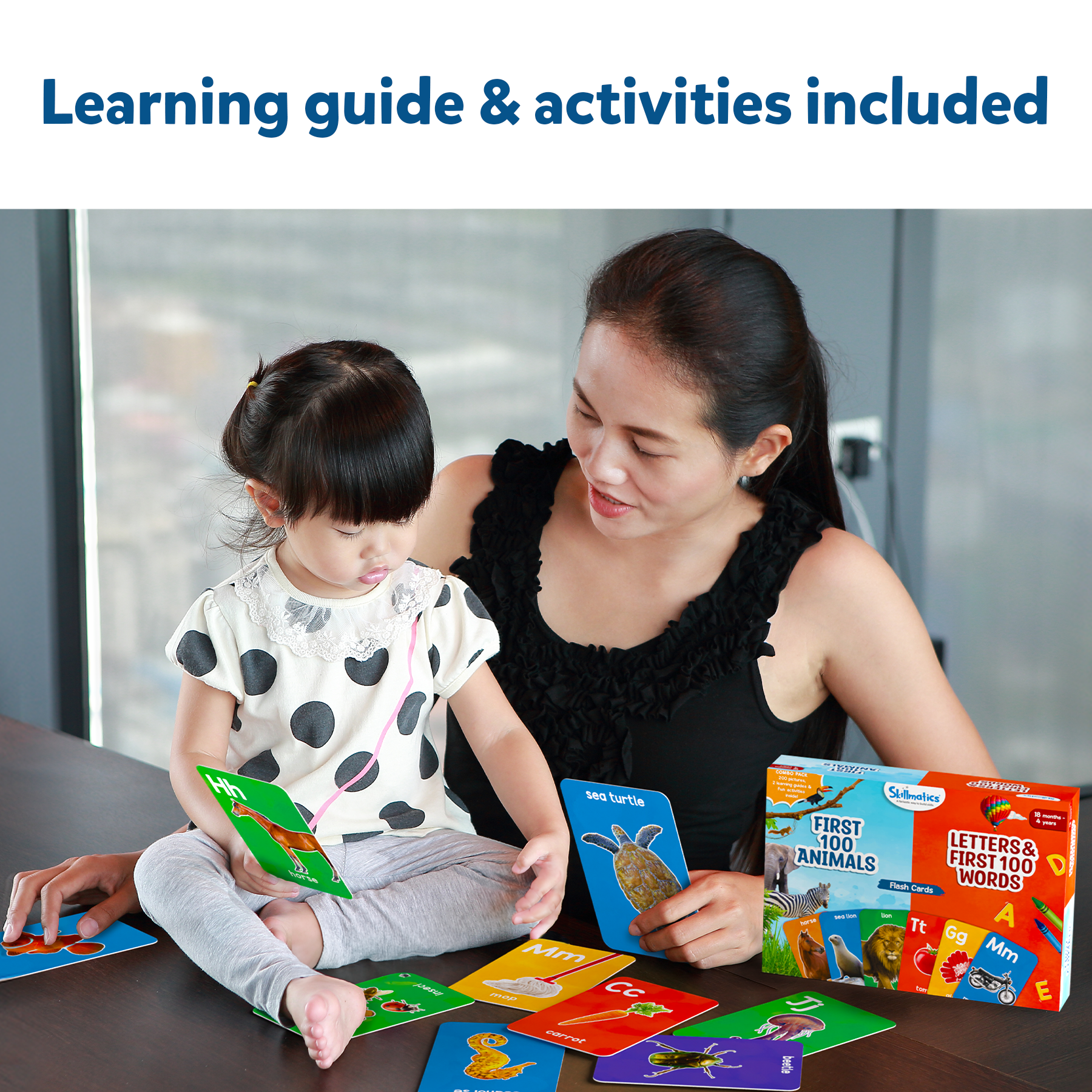 Skillmatics Thick Flash Cards Combo for Toddlers -Montessori Toys & Educational Games, Gifts, Preschool Learning Activities for Kids 1, 2, 3, 4 Years