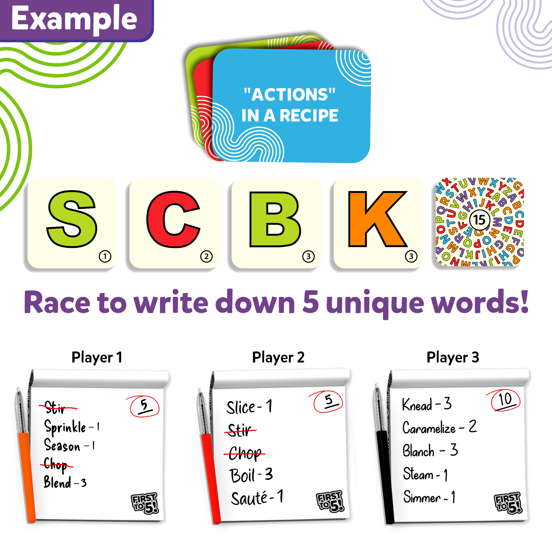 Skillmatics Card Game - First to 5, Quick Category Game with a Twist, Perfect for Family Fun, Party Game, Gifts for Kids, Teens, and Adults Ages 8, 9, 10 & Up, 2-8 Players