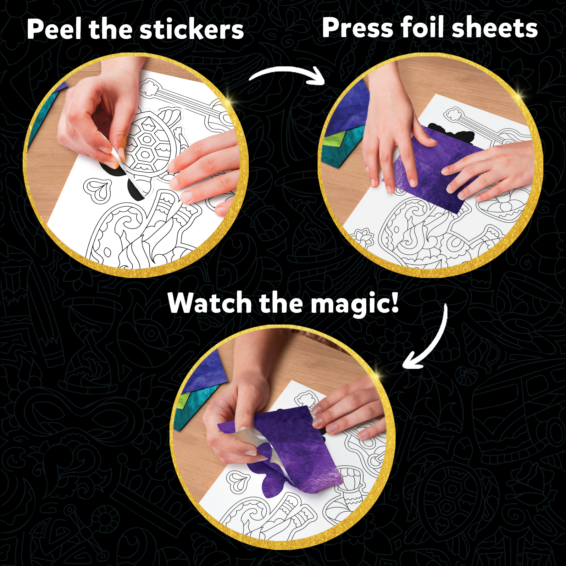 : Skillmatics Art & Craft Activity - Foil Fun Pretty Patterns, Mess Free Art, Craft Kits & Supplies, DIY Creative Activity, Gifts for Girls & Boys Ages 7, 8, 9, and Up