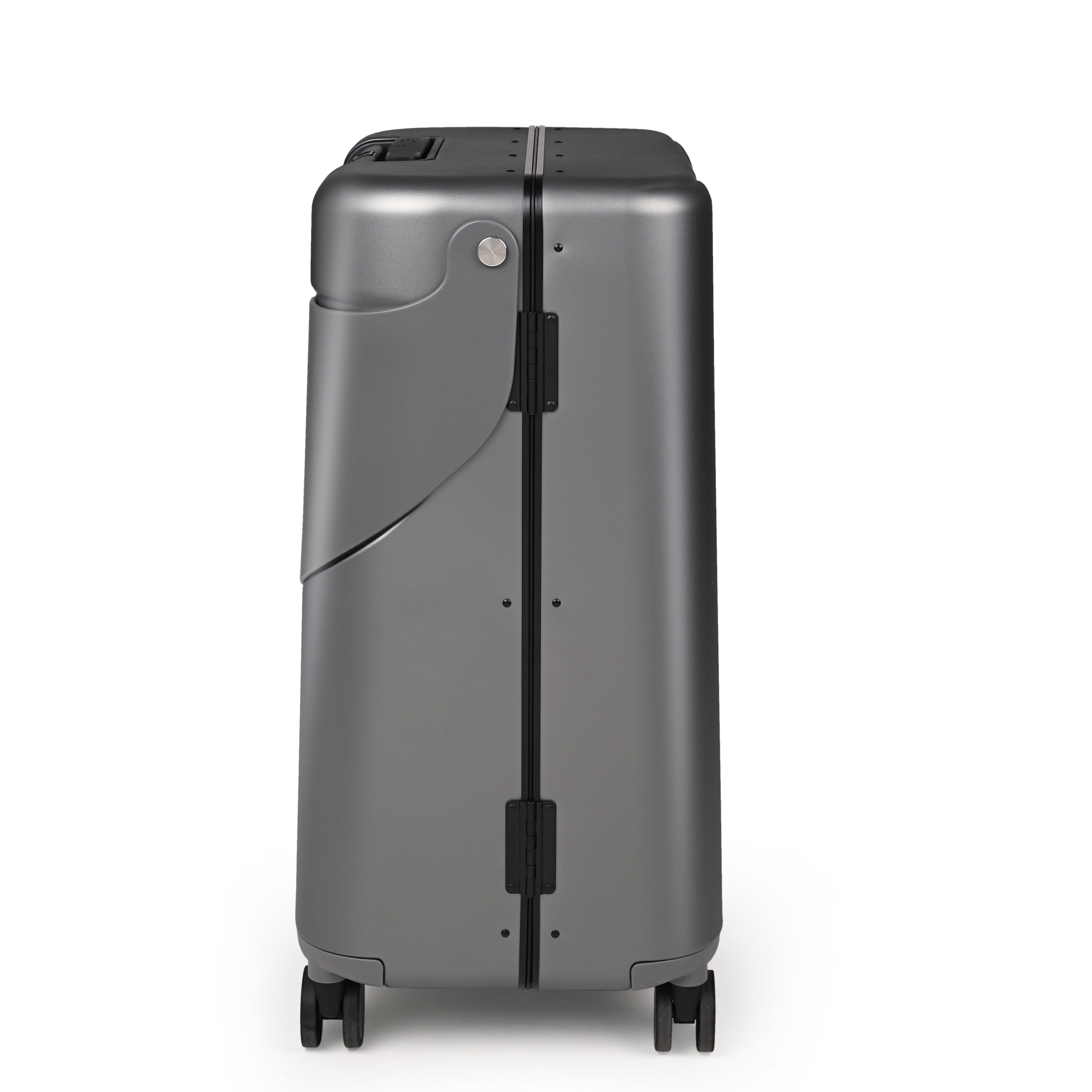 Miamily Charcoal Grey Ride on Trolley Check-In Luggage 24 inches