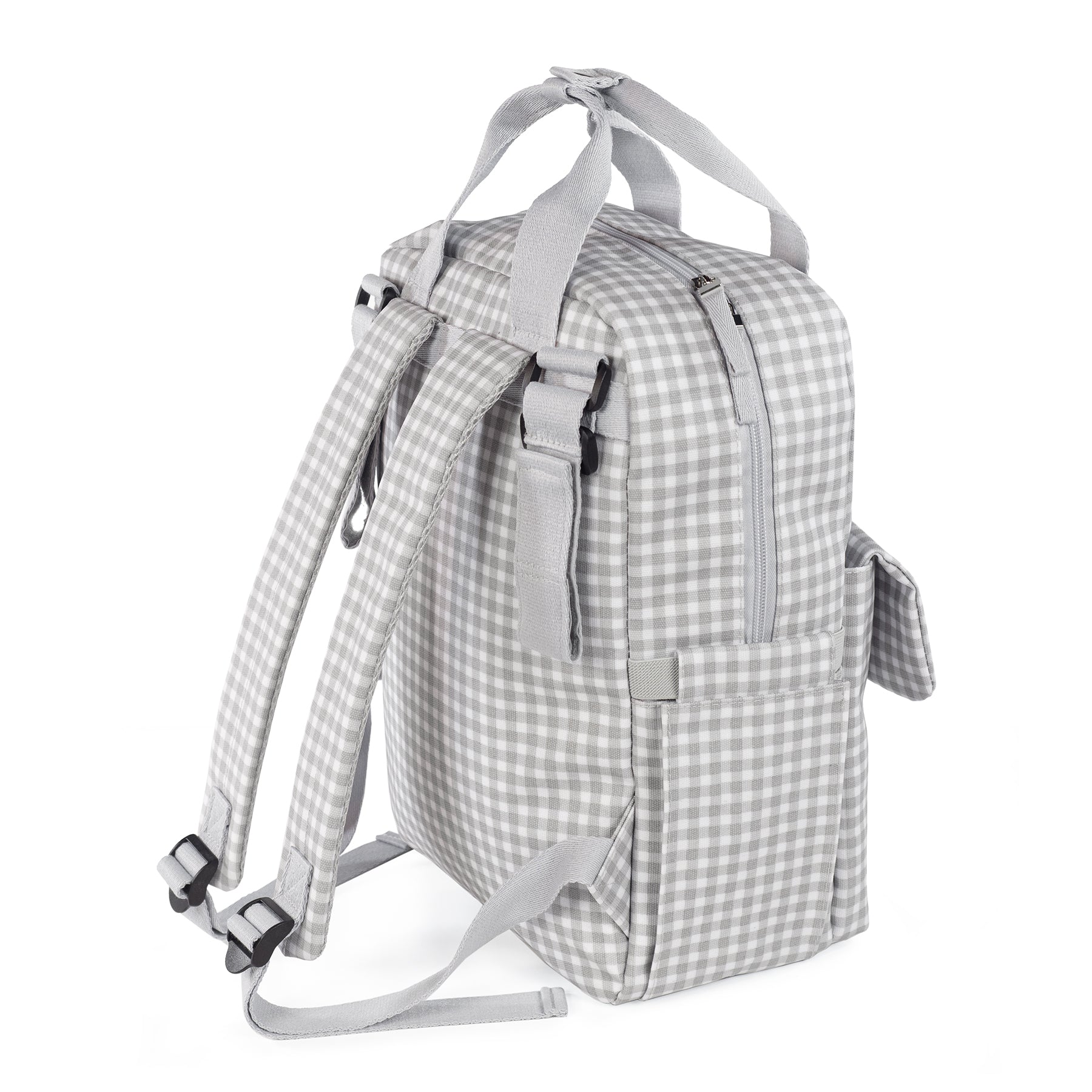 Walking Mum I Love Vichy Grey Backpack Diaper Changing Bag