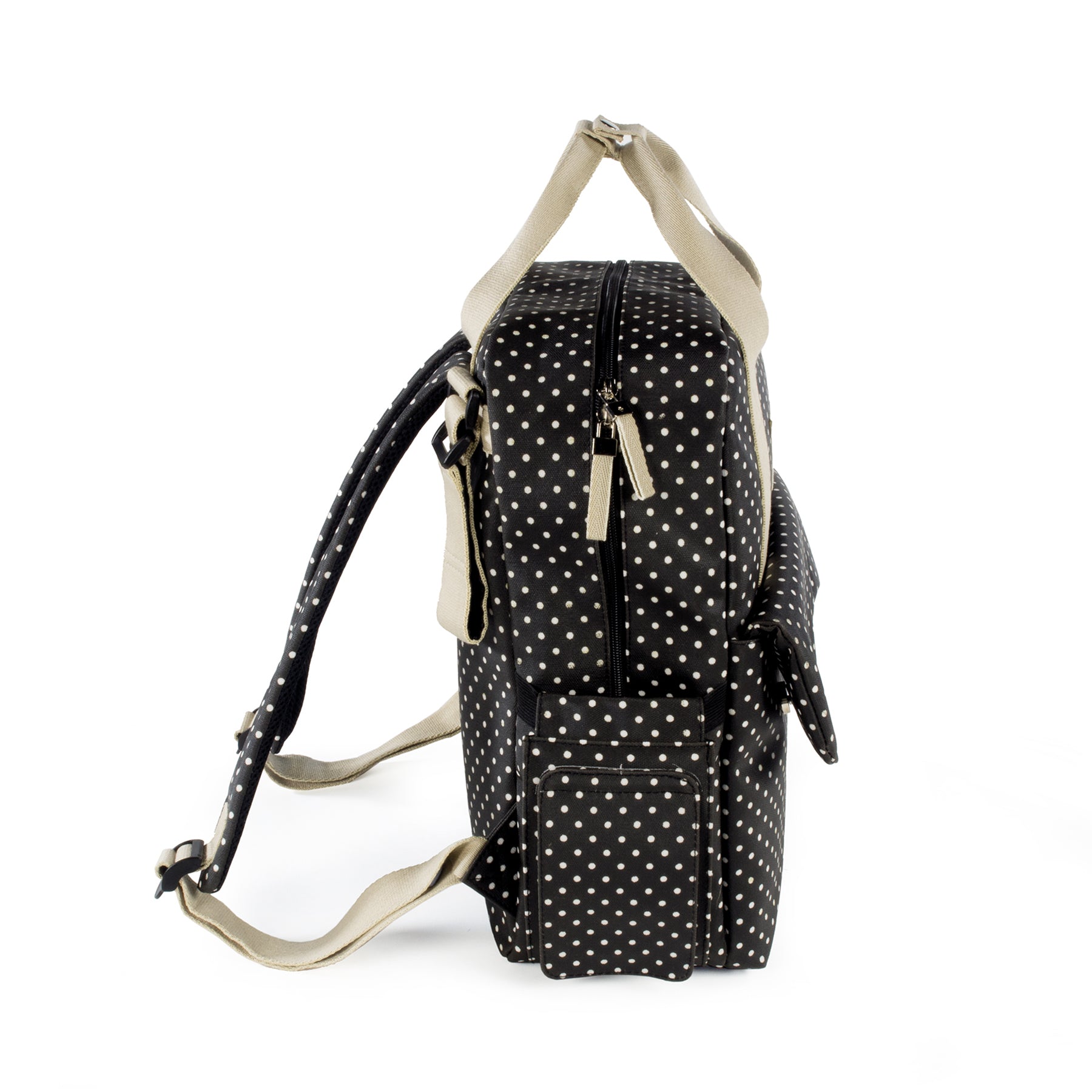 Walking Mum Emily Black Backpack Diaper Changing Bag