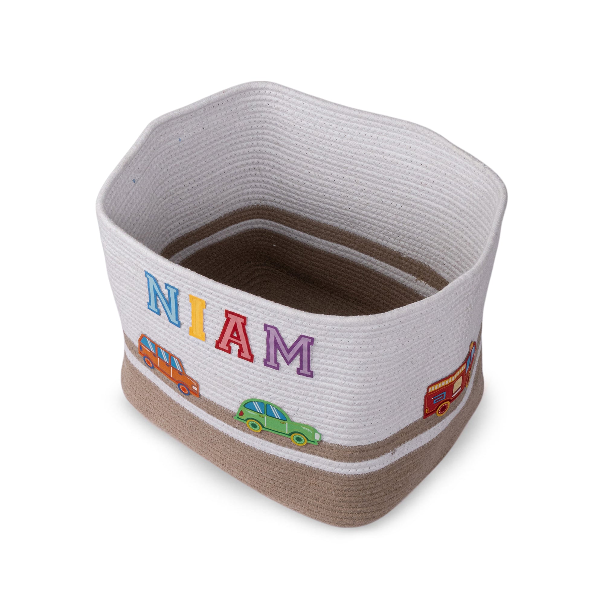 Cotton Rope Transport Trail Rectangular Toy Storage Basket