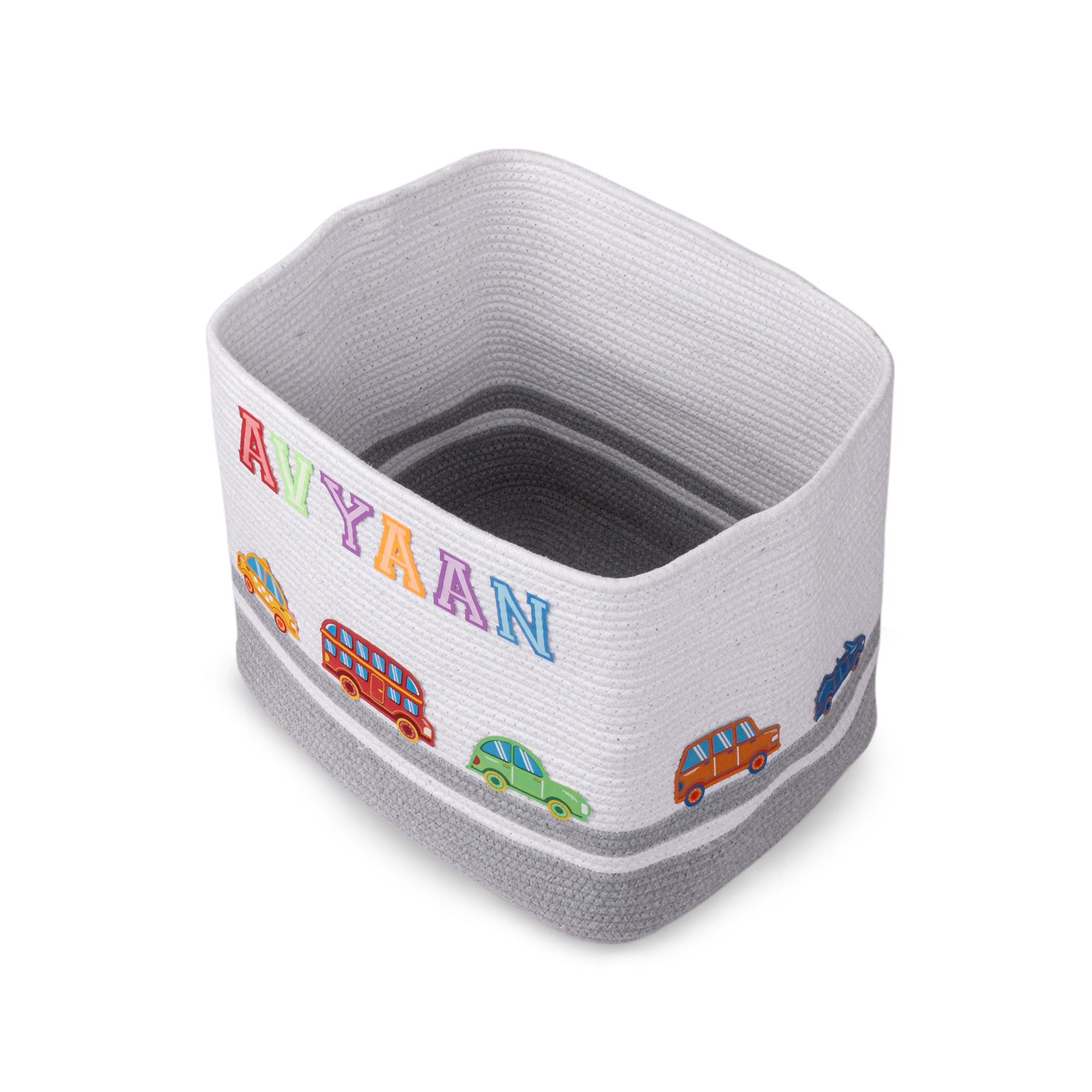 Cotton Rope Transport Trail Rectangular Toy Storage Basket